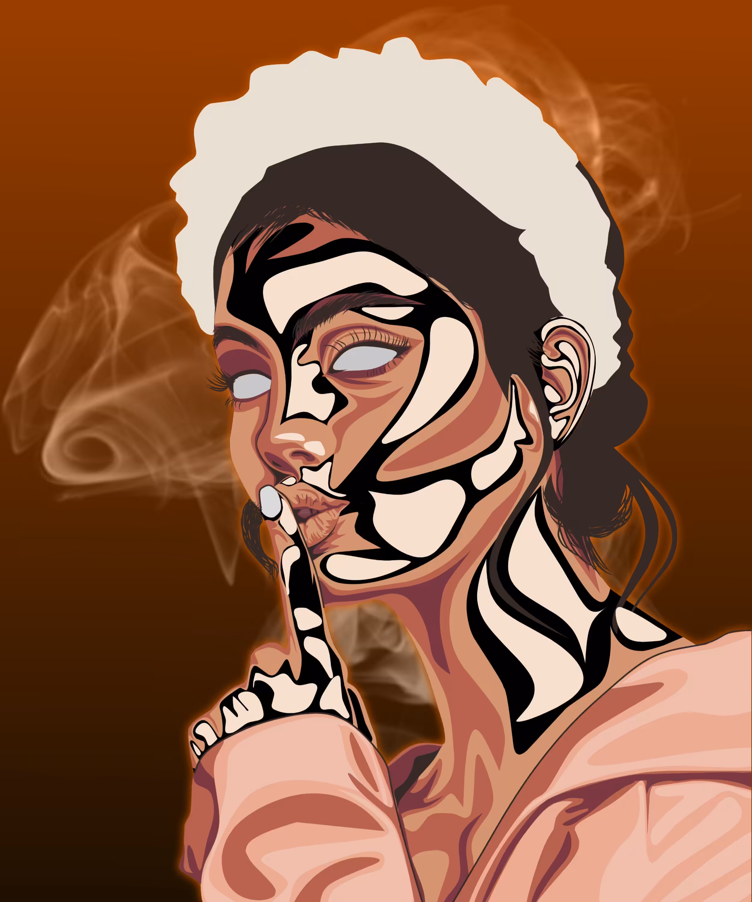 One woman