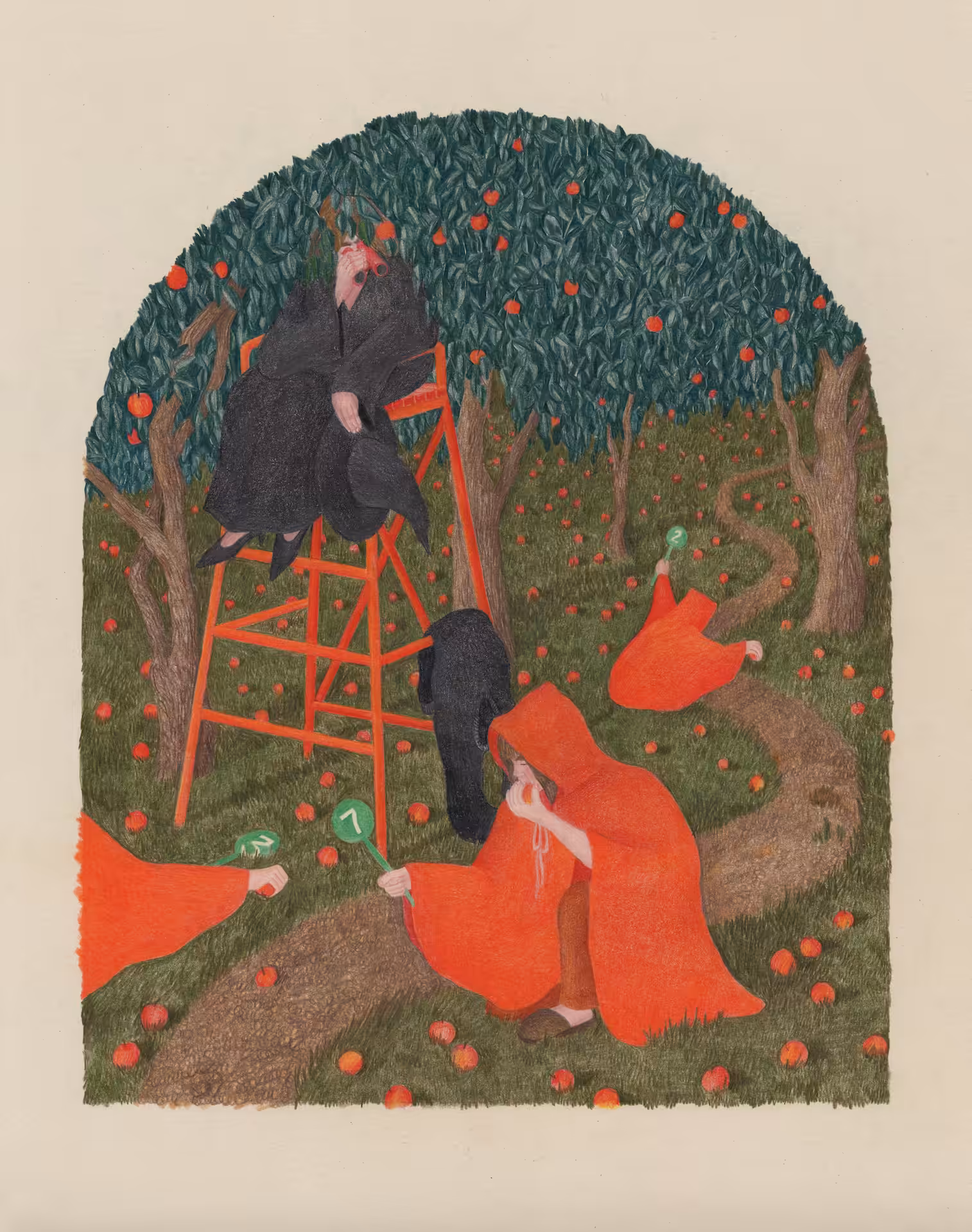 A tale of how the evil witch had the little red riding hoods find the worst apple