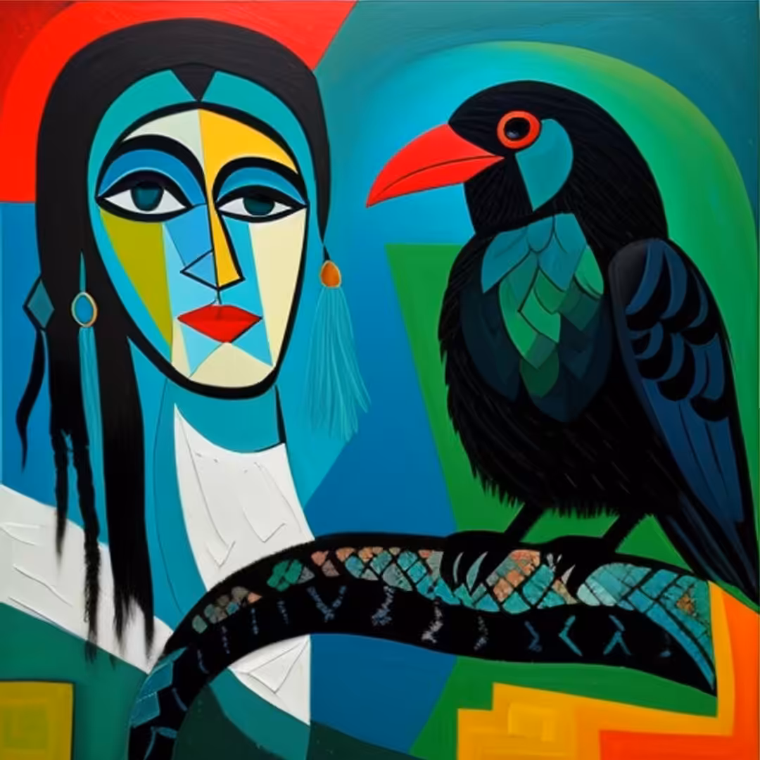 Cubist #130 (Birdwatcher)