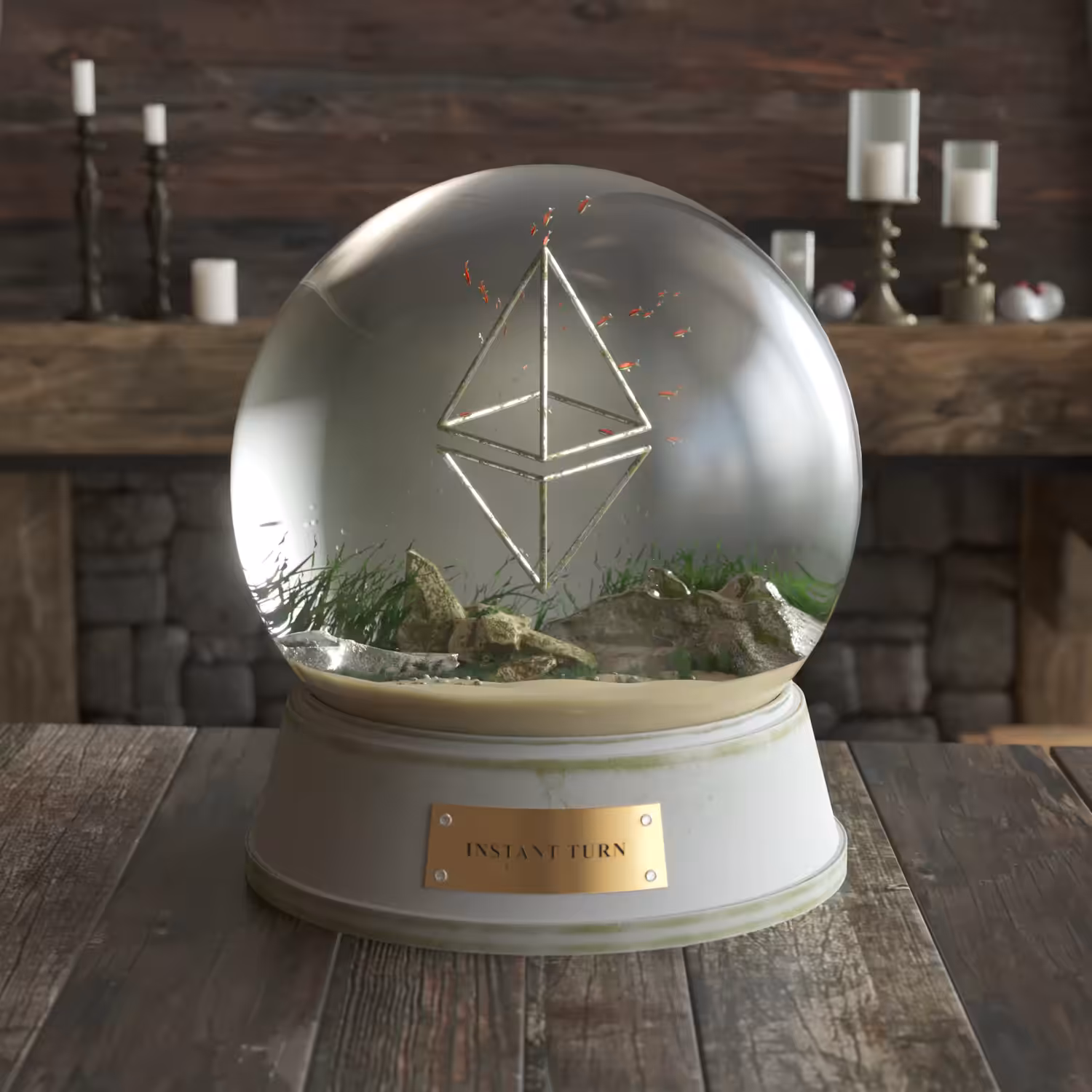Instant Turn Snow Globe 002