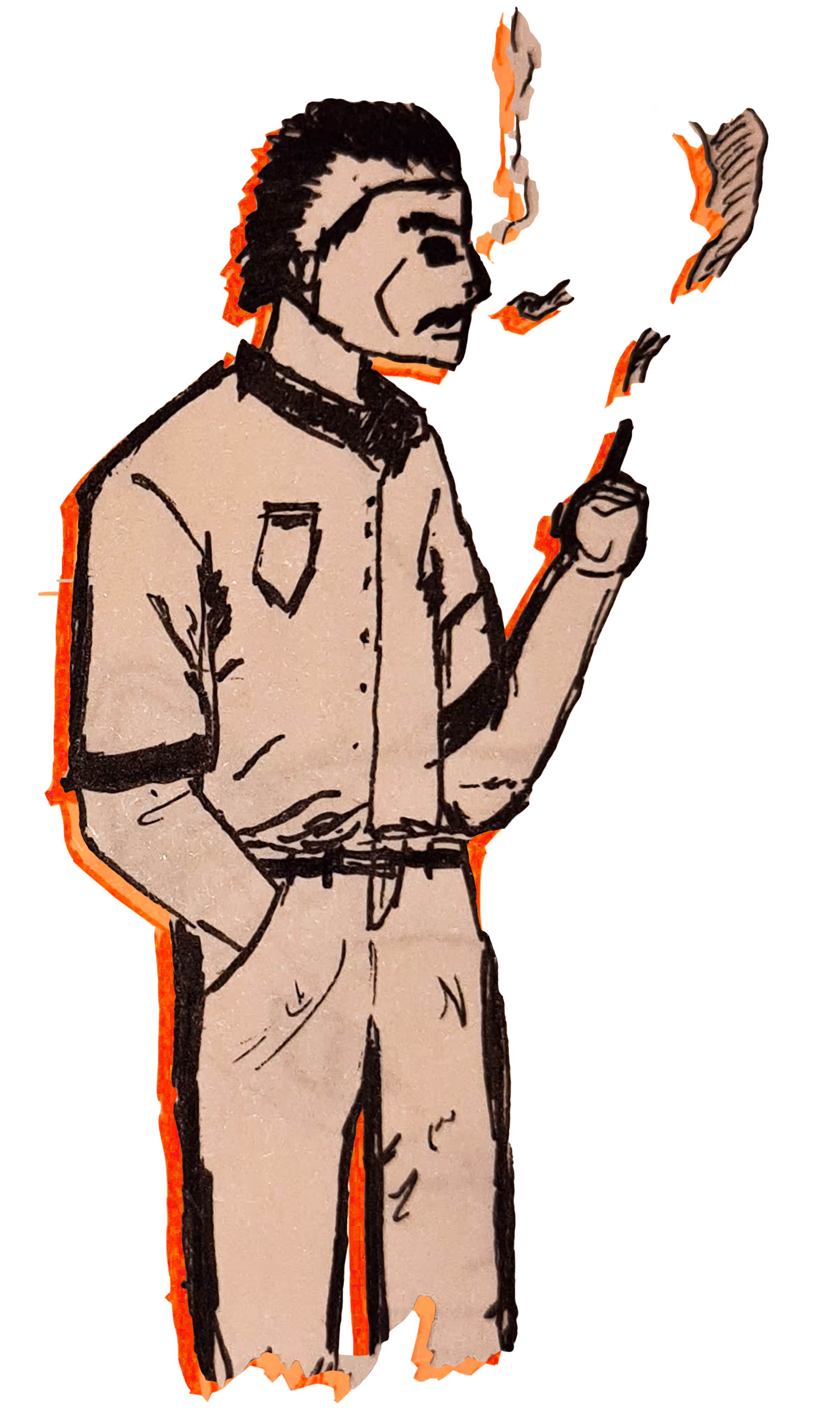 sketch_character - break for a cigarret