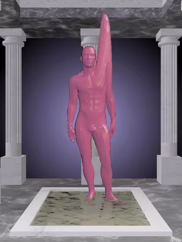 HeavenComputer: The Fragmented Loser Sharp Magenta Man #1933