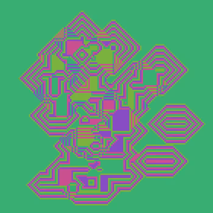 Superimposed Octagonal Pyramids #16