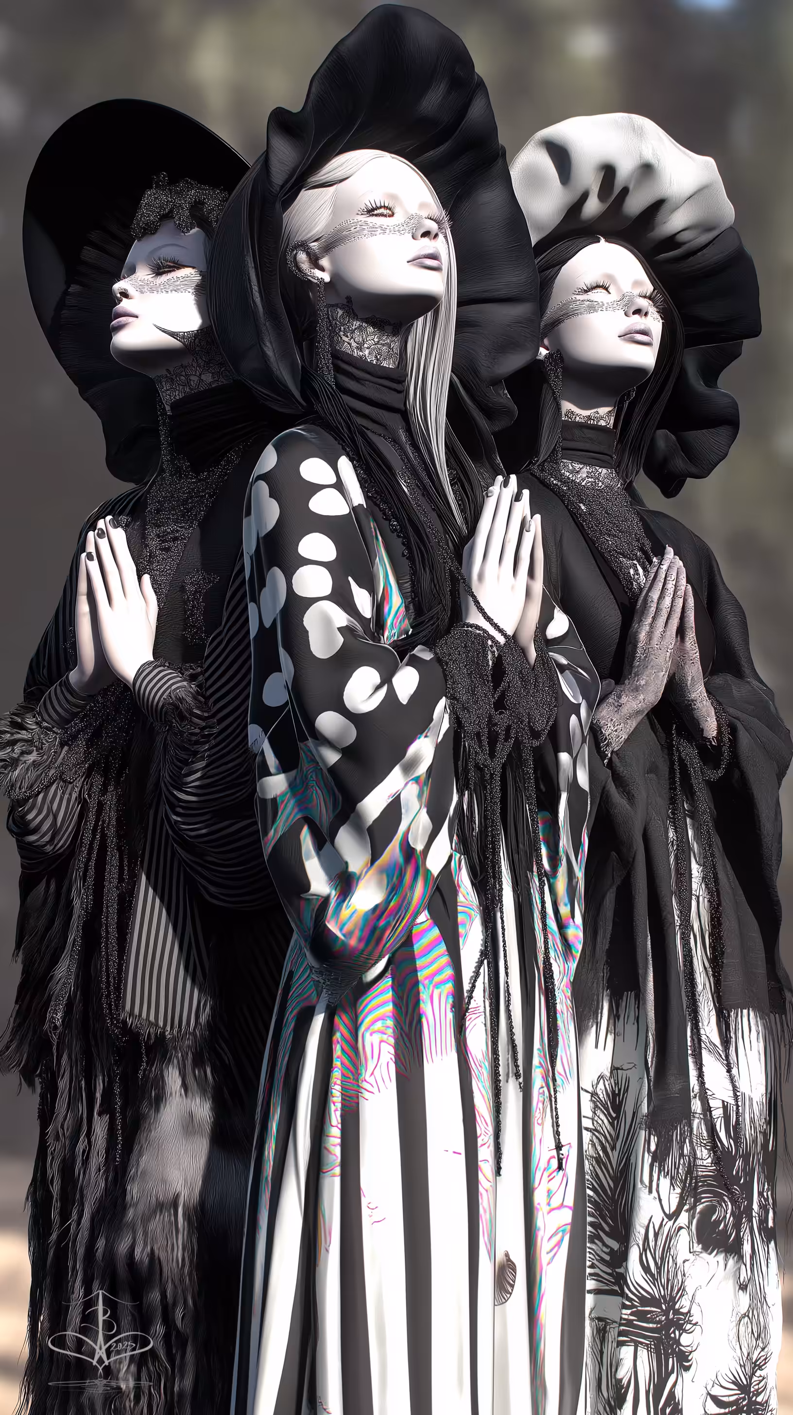 Triple Aspect: Light Through Veil