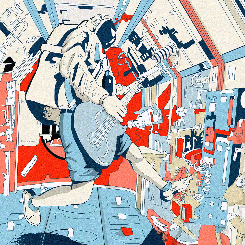 Astronaut with his Guitar