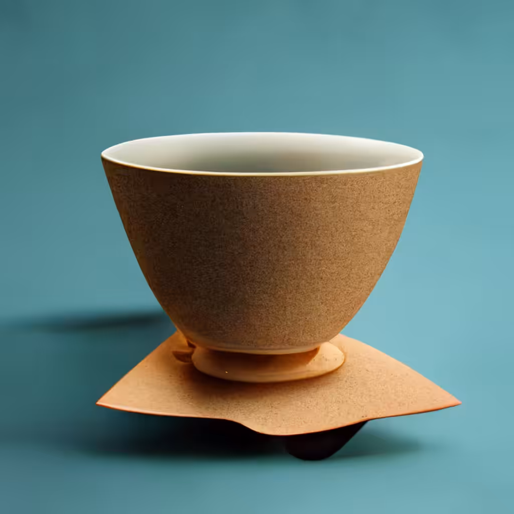 a cup of tea made of paper