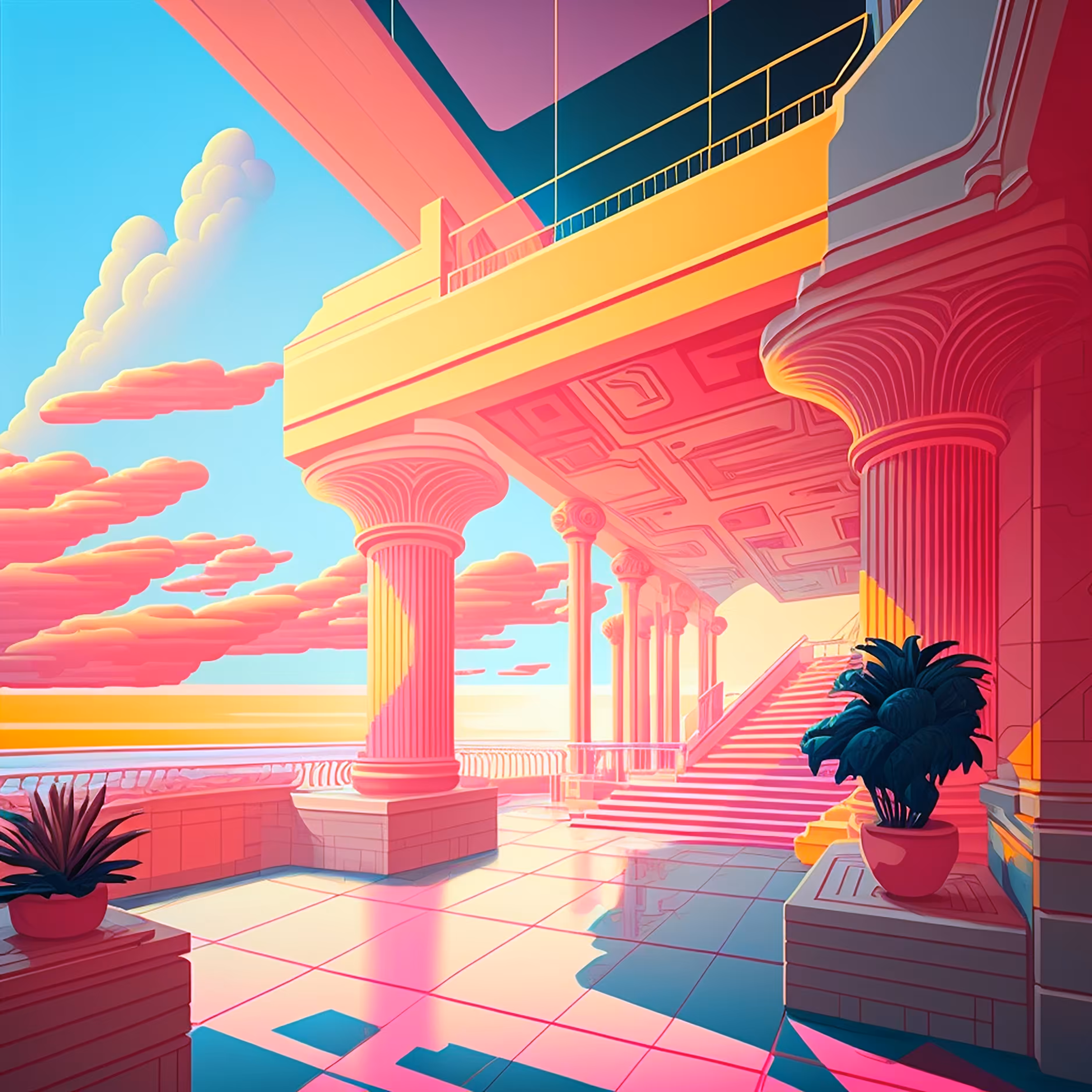 balconies.: alien beachfront