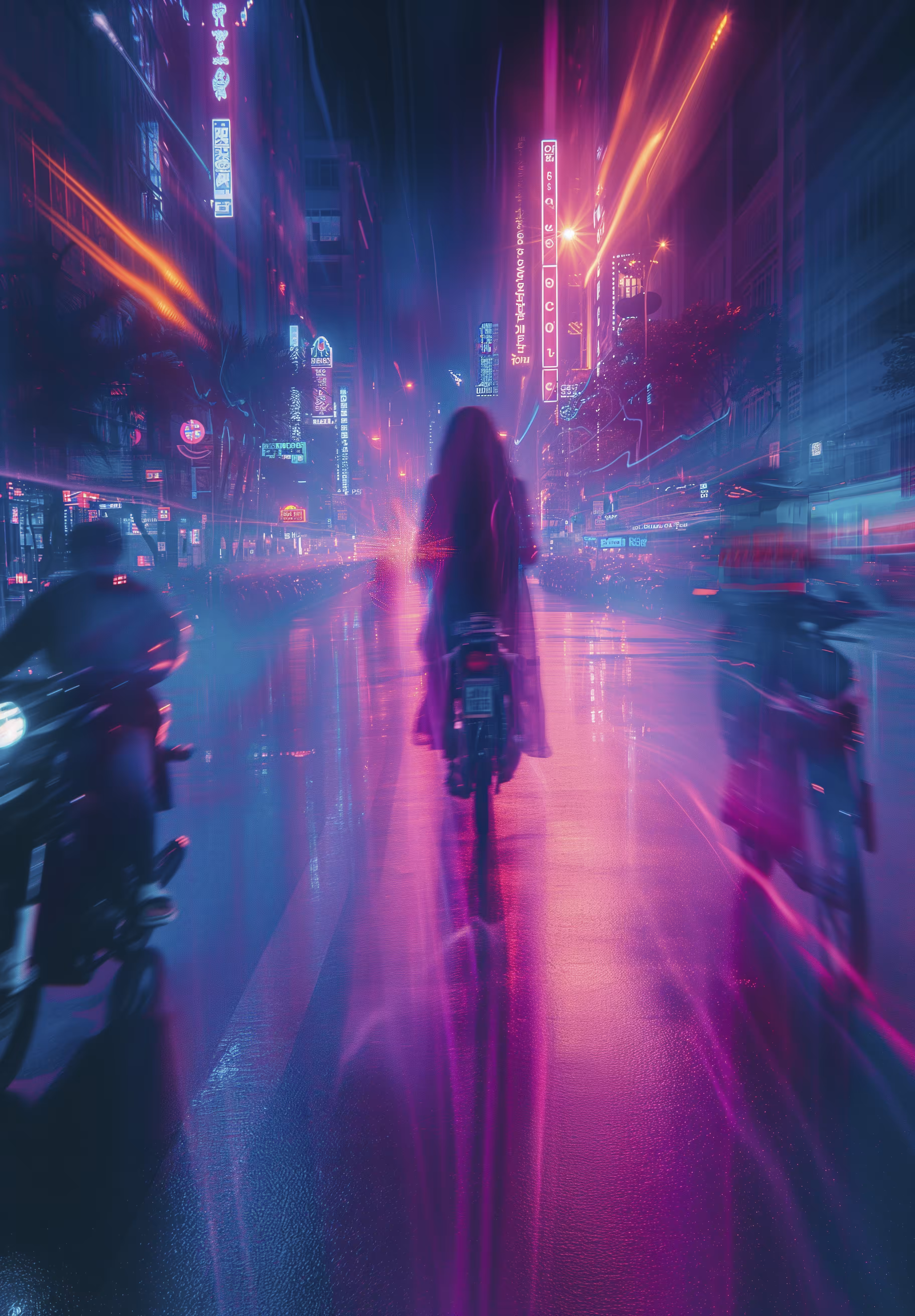 Bike girl in Cyber Saigon