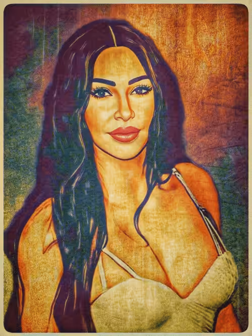 Kim Kardashian Art Portait
