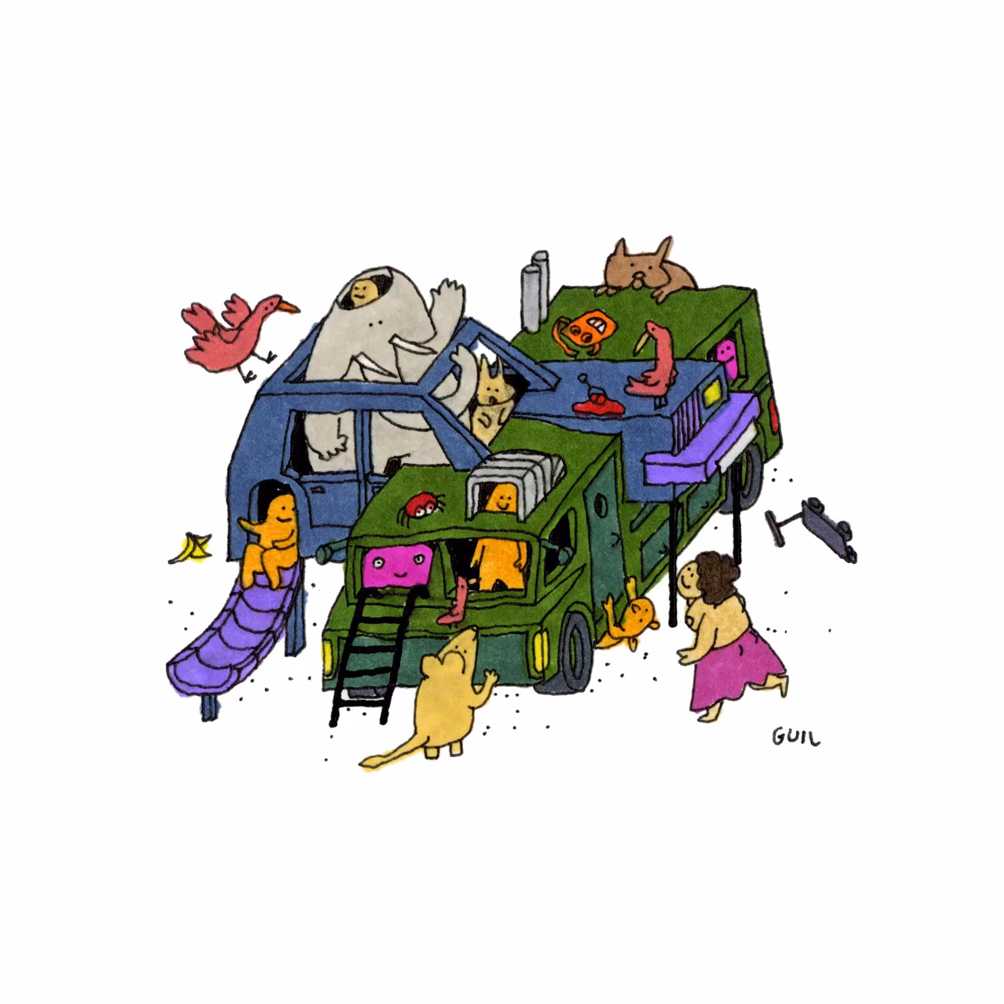Junkyard Playground and Slide 