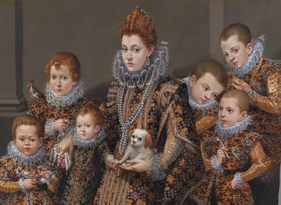 Women in Art Animated No. 14 - Lavinia Fontana, Portrait of Bianca degli Utili Maselli with her six children