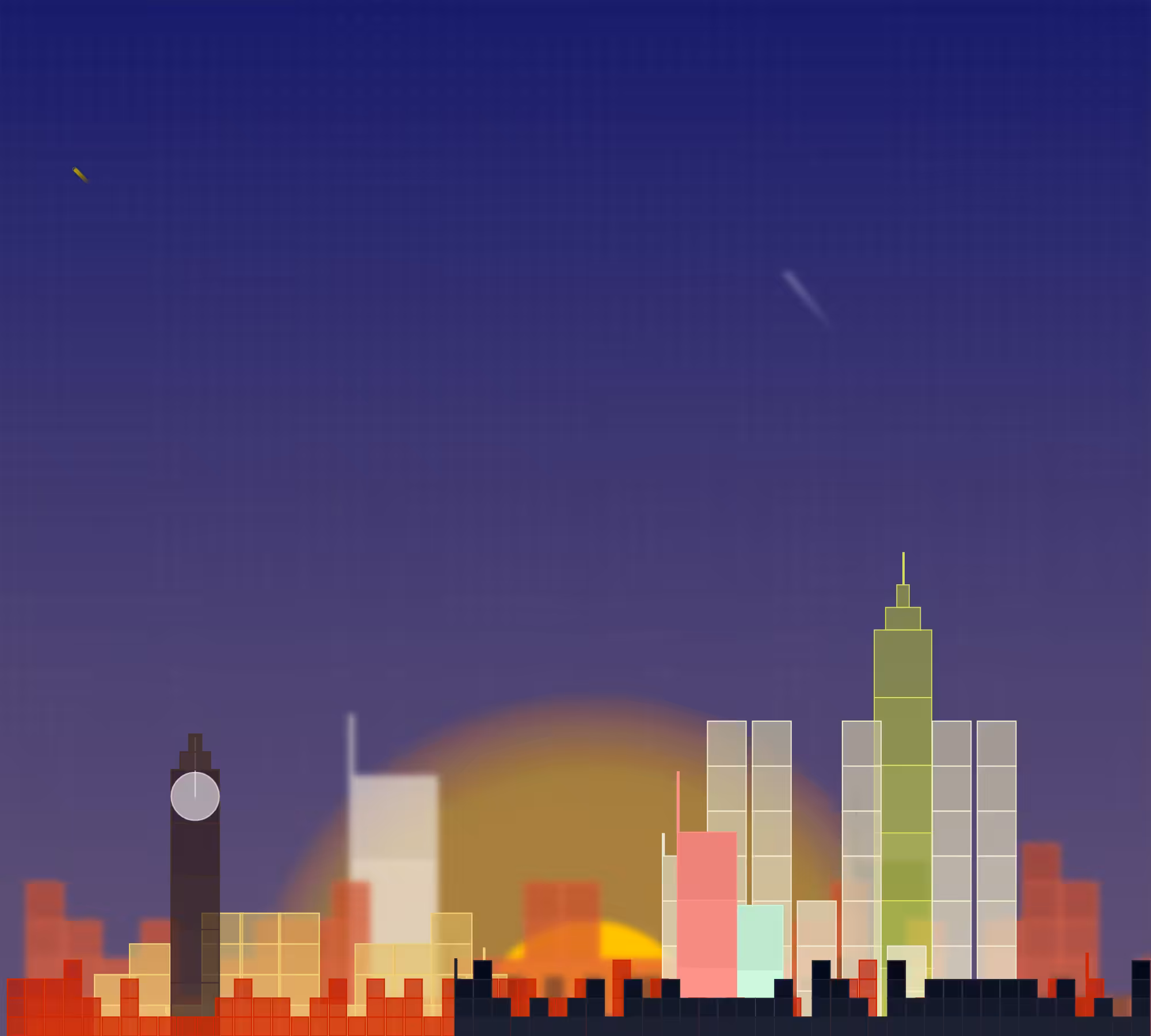 #genuary6: skyline