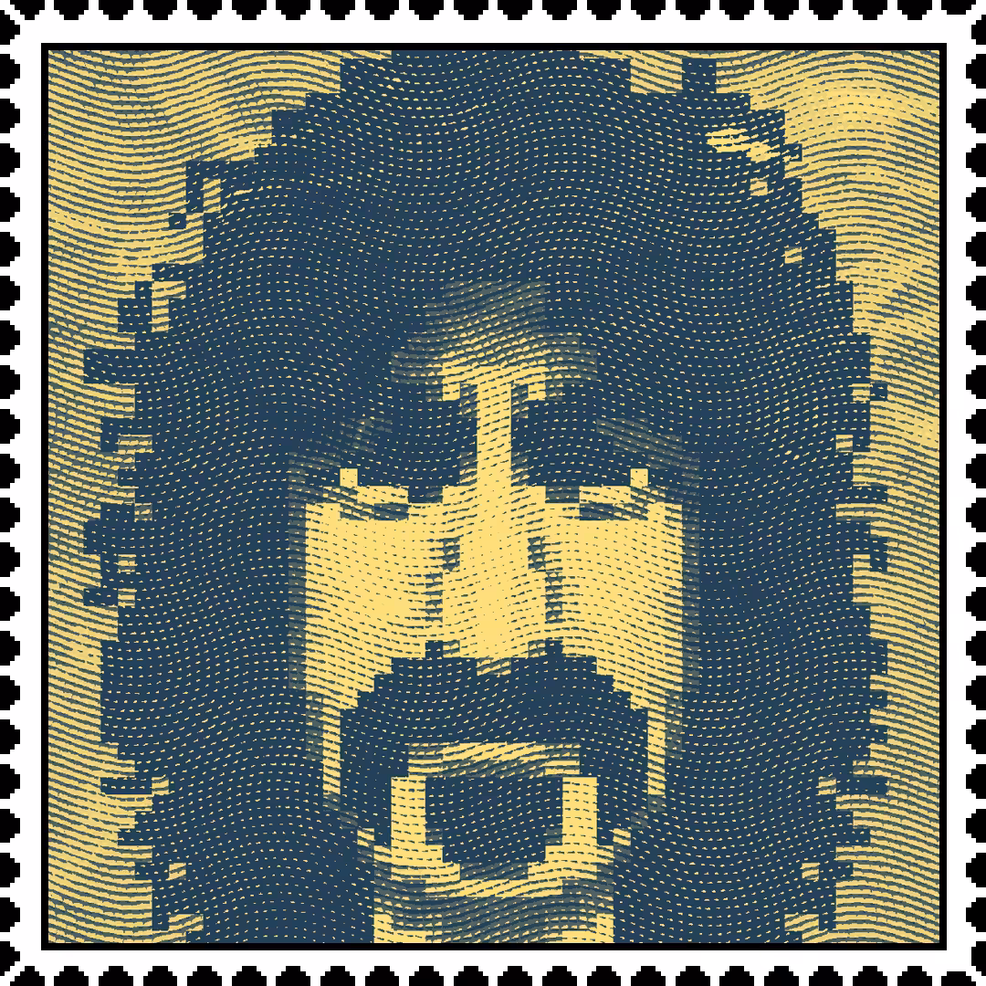 Frank Zappa caricature stamp