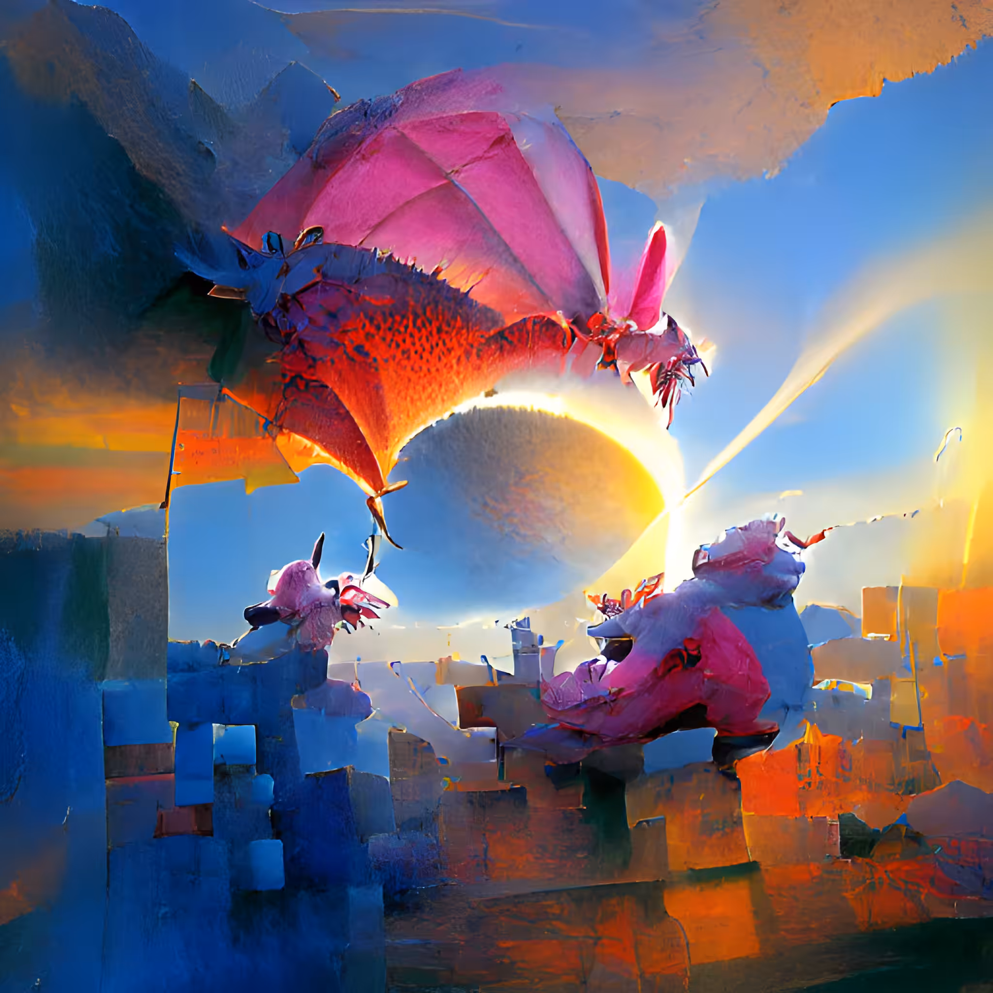 Cotton Candy Dragon Sunset #04