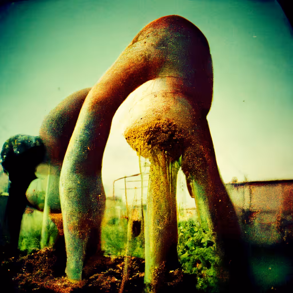 Dirty organic form in lomo photography