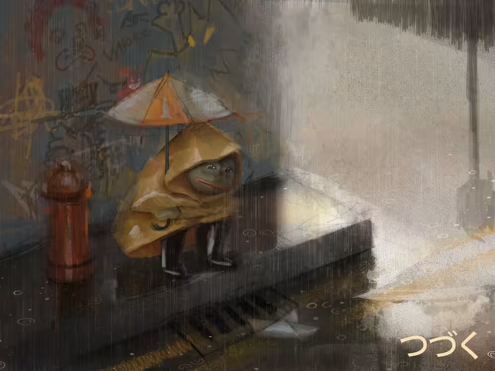 Pepe in the rain