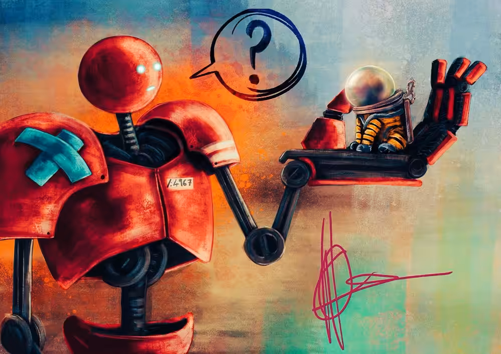 Robot Meets Space Dog