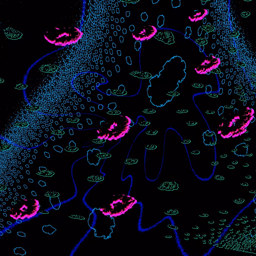 Asteroid field.