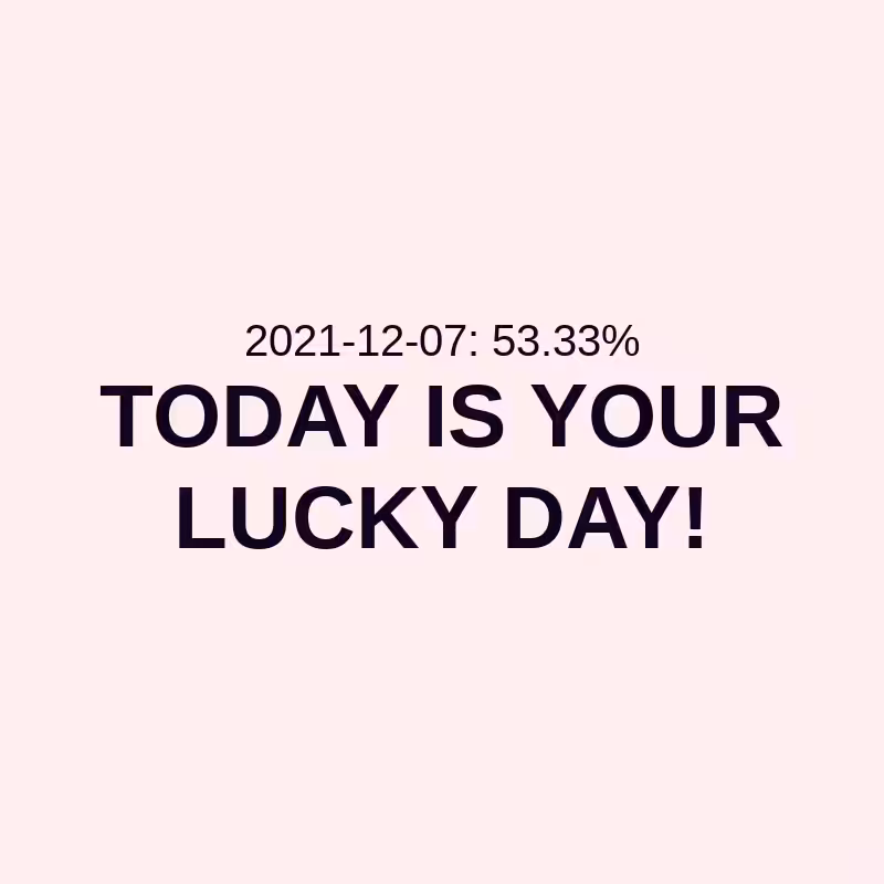 Is Today Your Lucky Day= #3