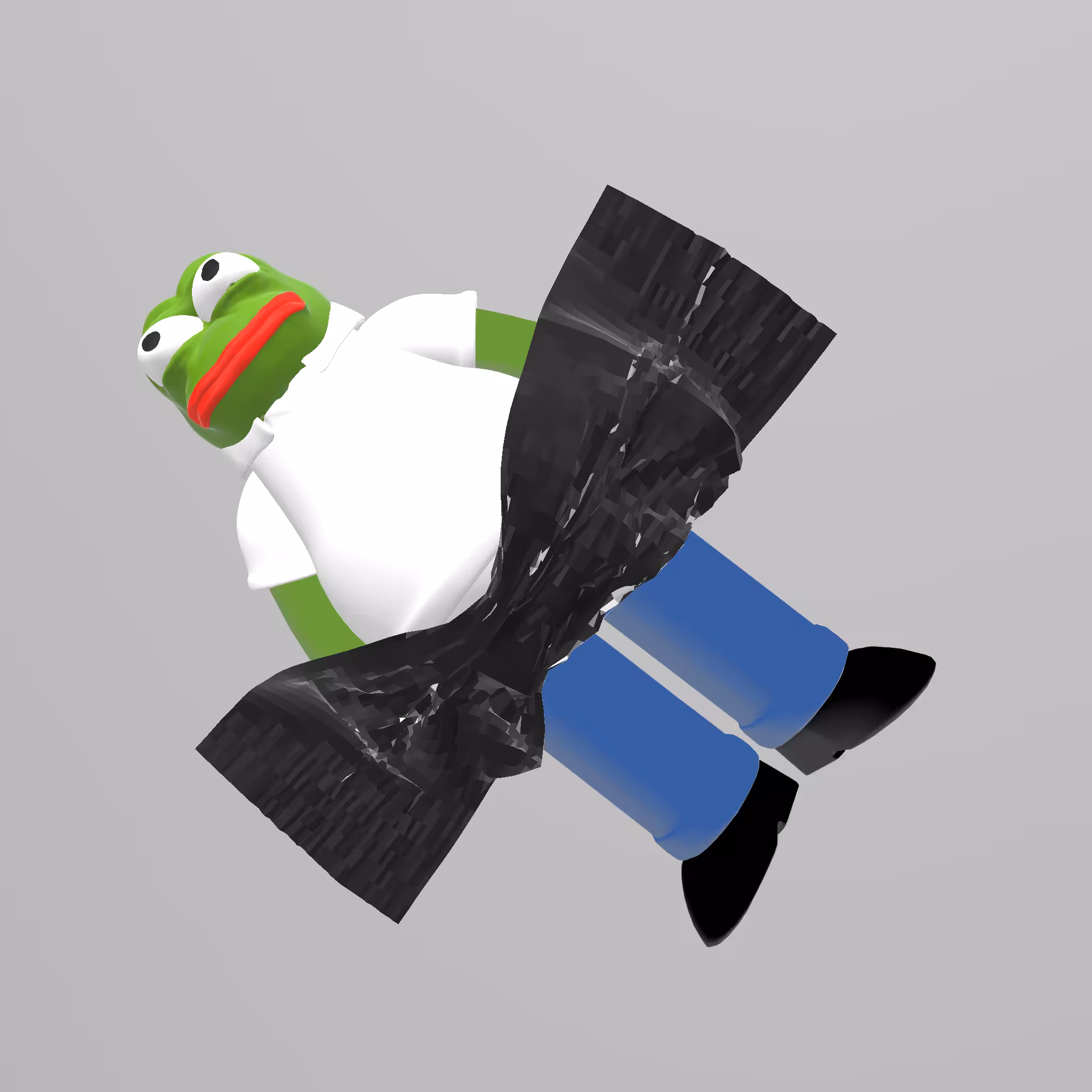 Cattelan duct taped a pepe to a wall 🐸