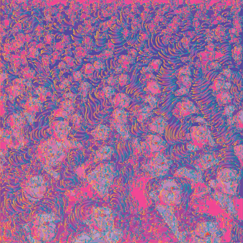 Audience gazing fervently at the screen with anaglyph glasses #3/100