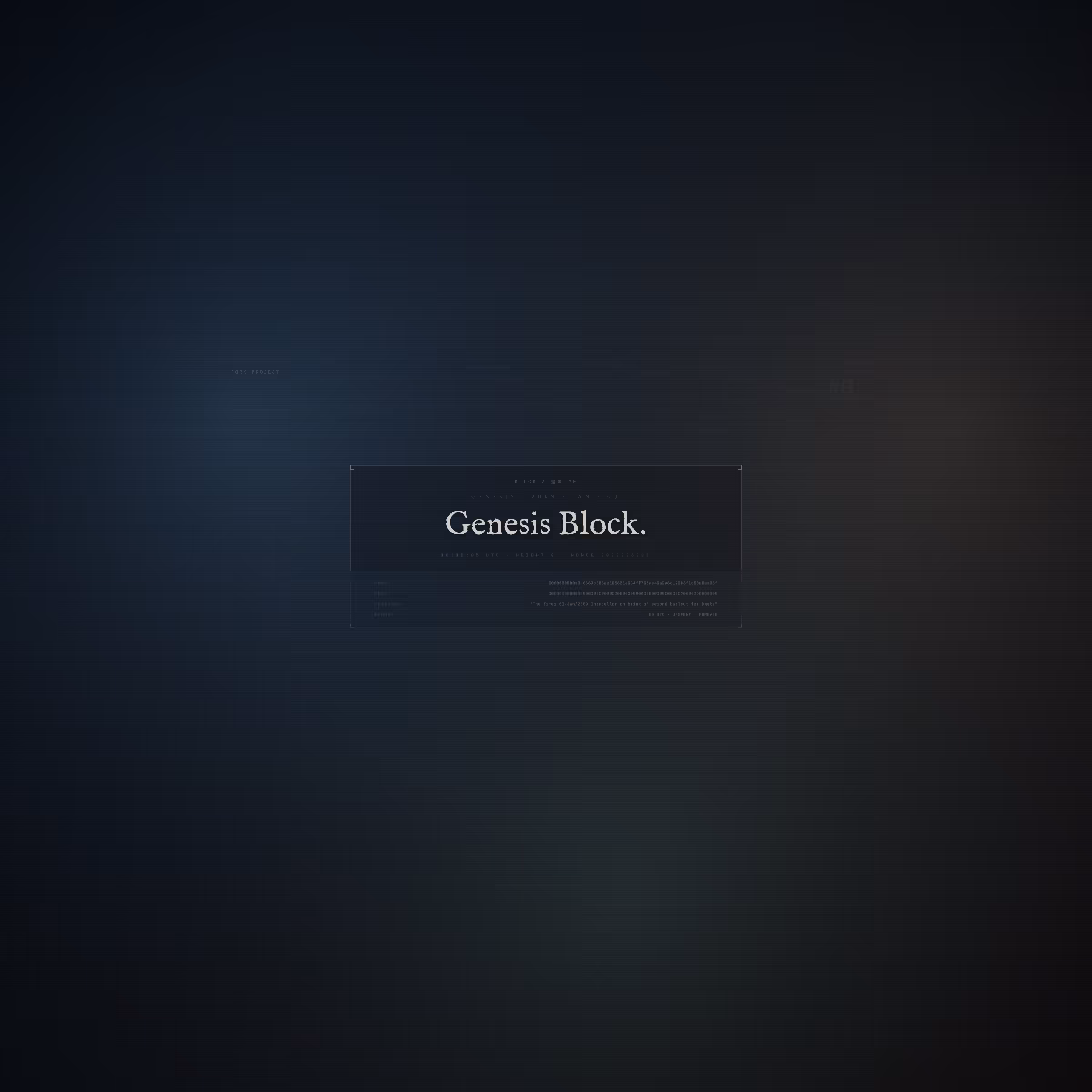 FORK PROJECT — Genesis Block