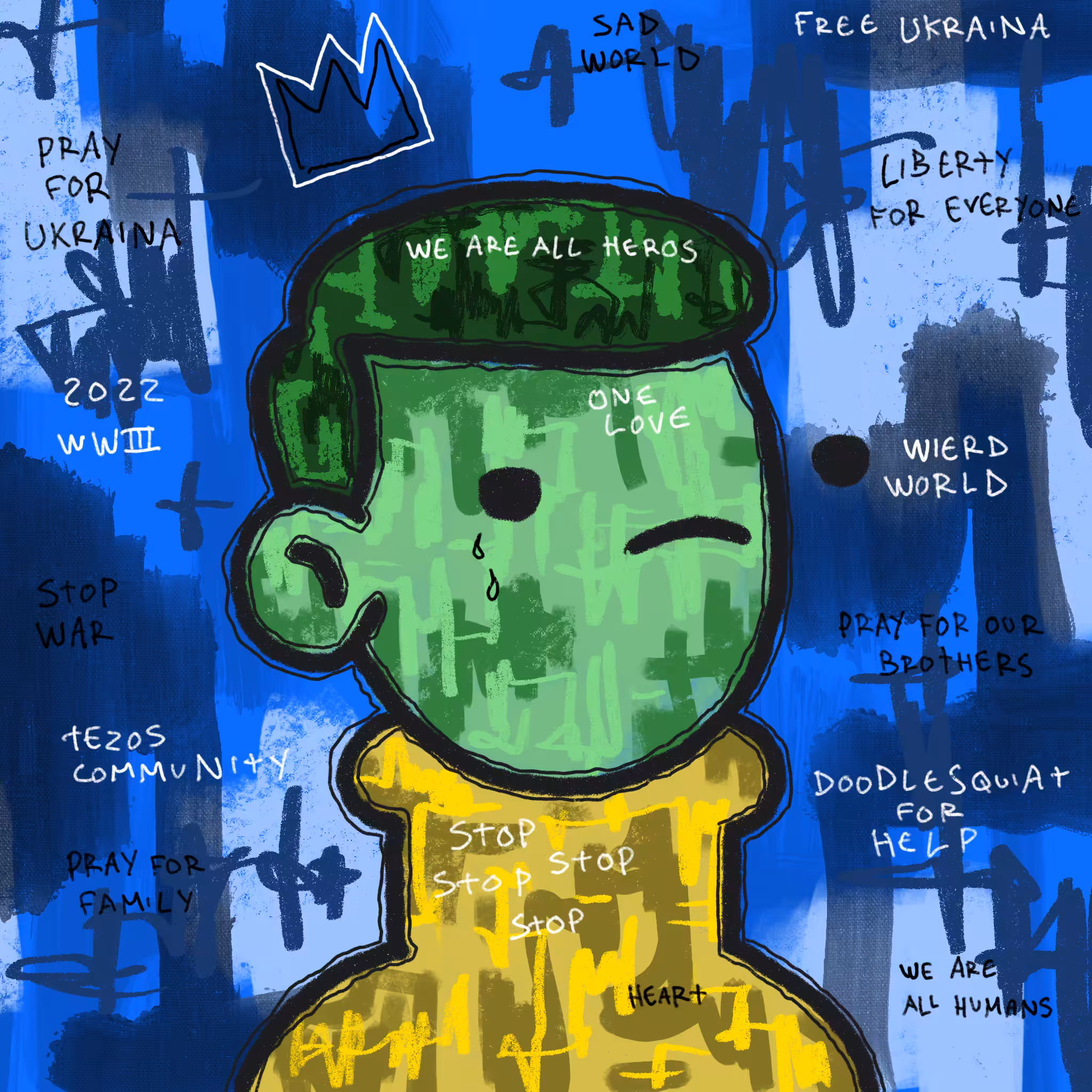 Doodlesquiat #helpForUKRAINE