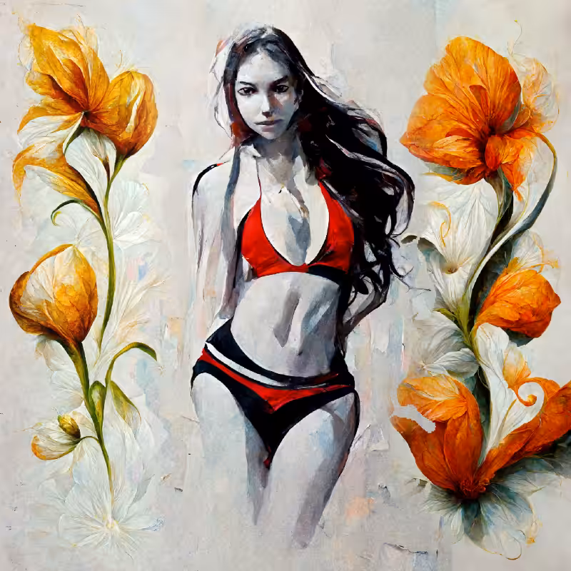 Girl and Flower #4