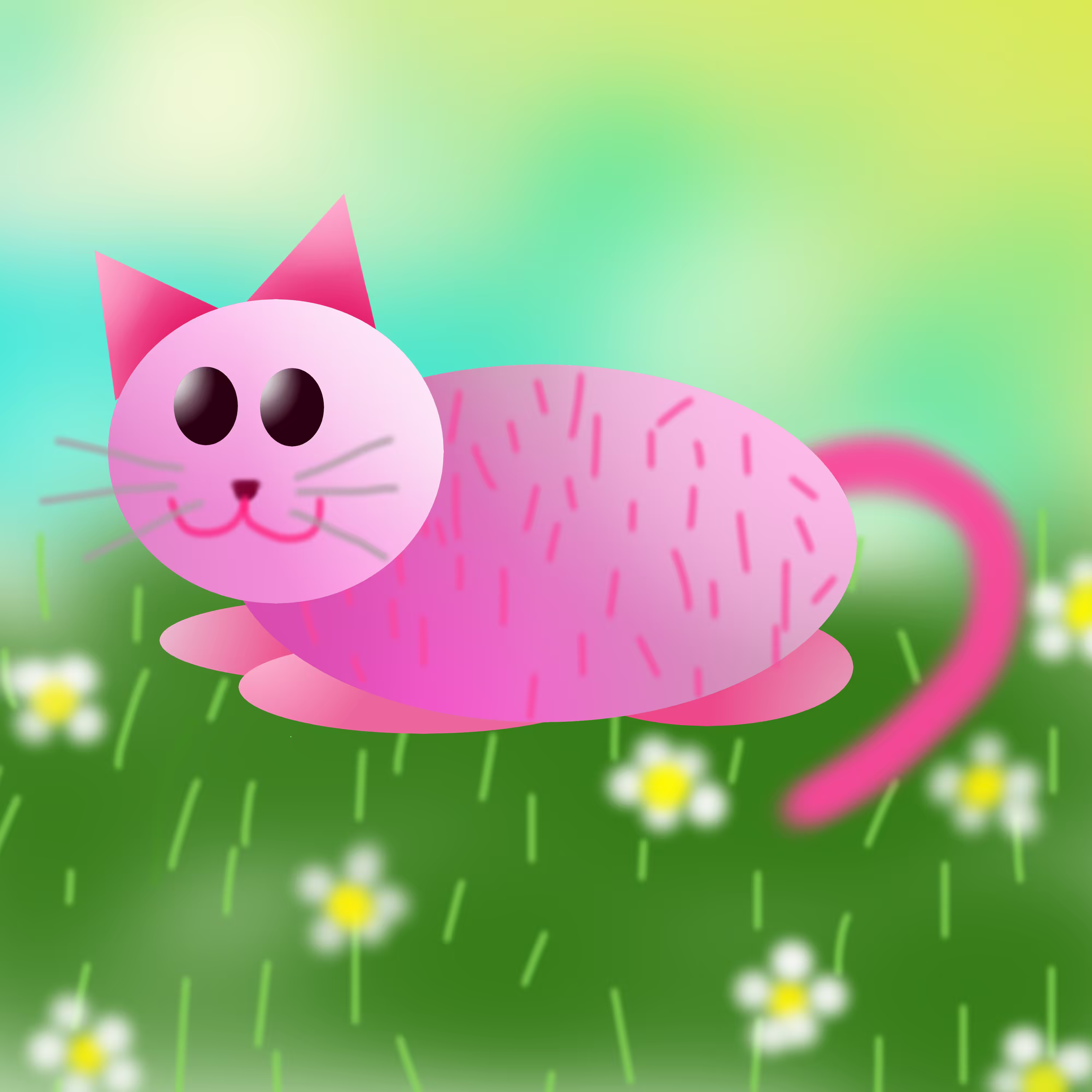 Cat in the clearing