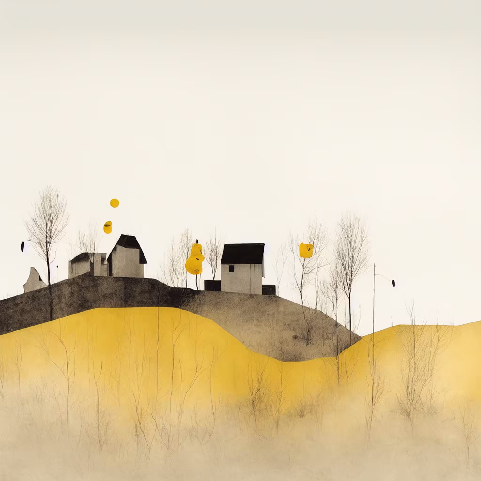 Yellow Trees and Houses - 1 #32