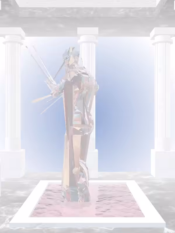 HeavenComputer: The Fragmented Robotic Holographic Glow Woman #7149