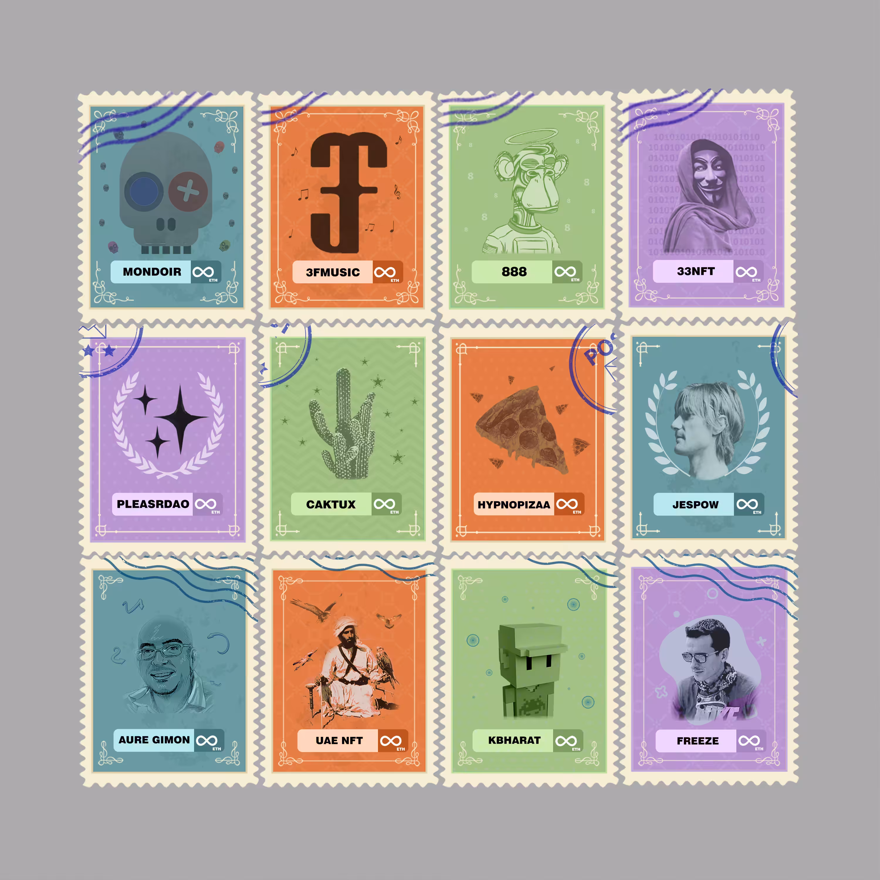 NFT collector stamp collection