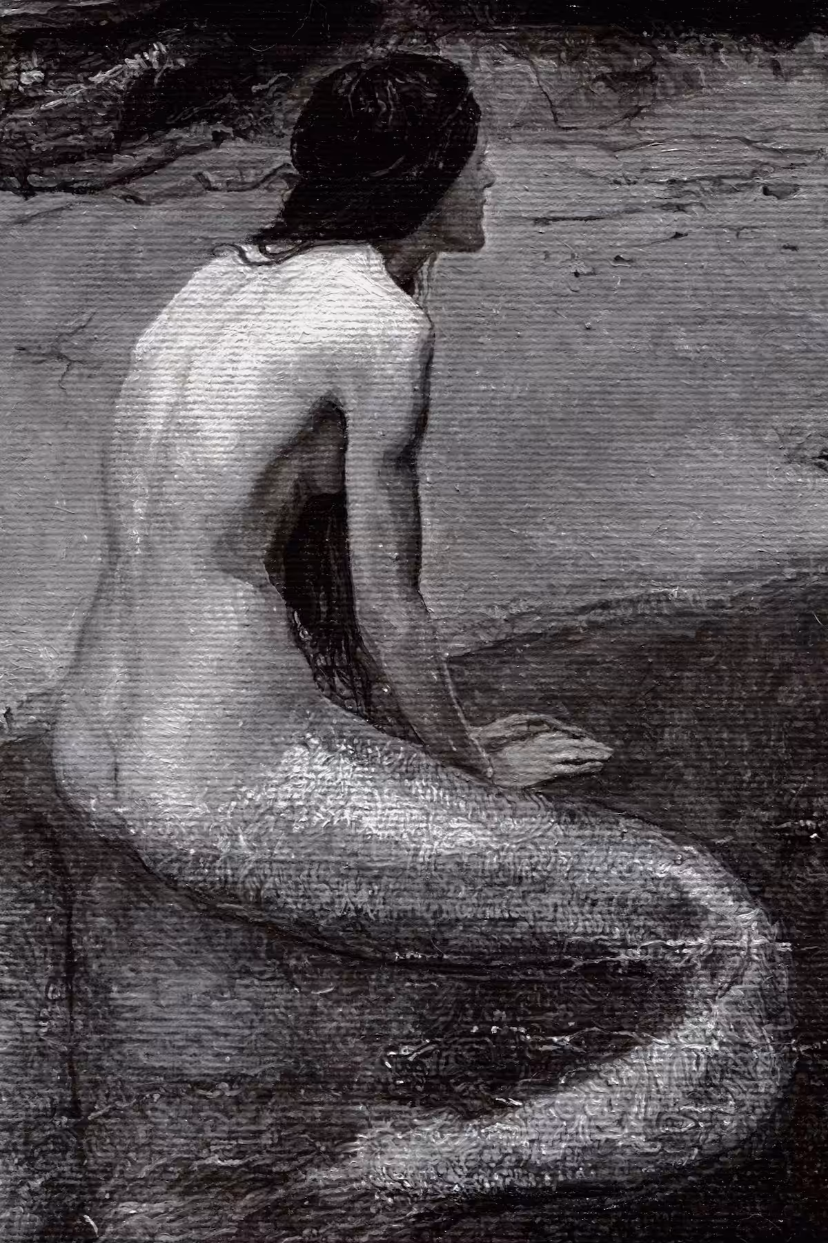 Monochrome Tales: 'Mermaid. After John Collier'