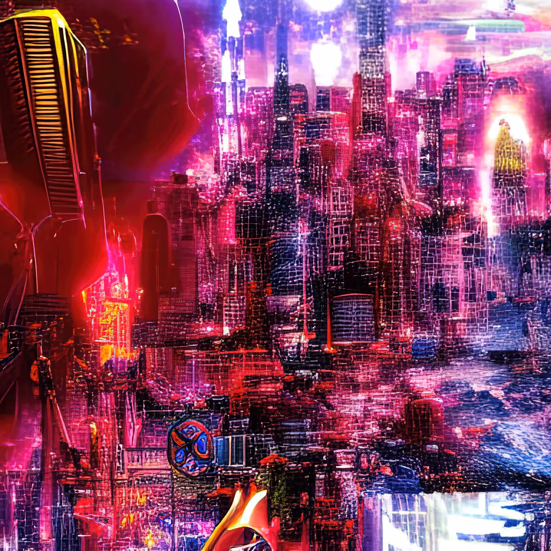 Cyberscapes: cyber city dusk 2008554385