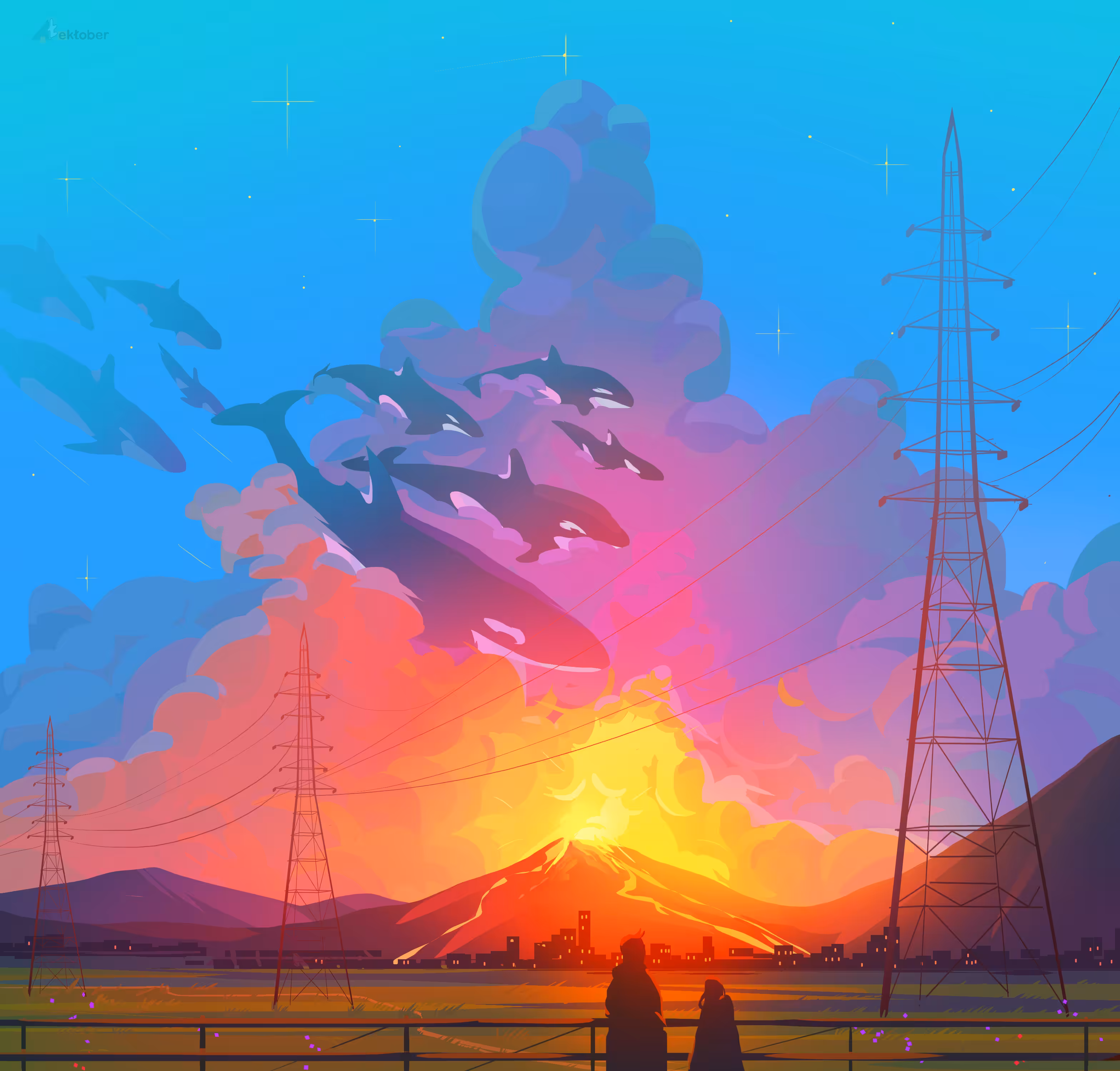 Near the volcano