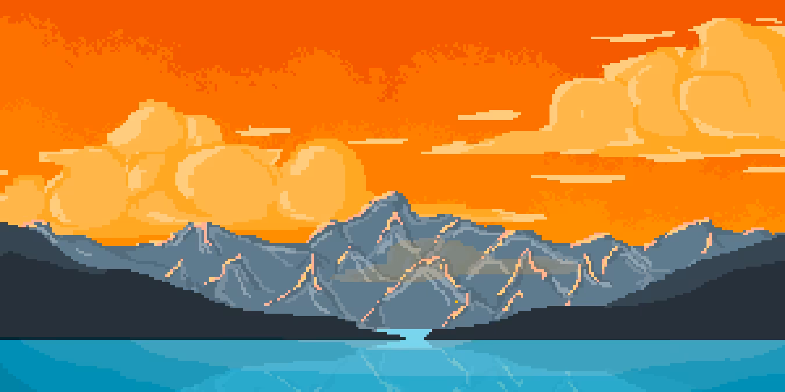 The Beauty of Mountains and Lake