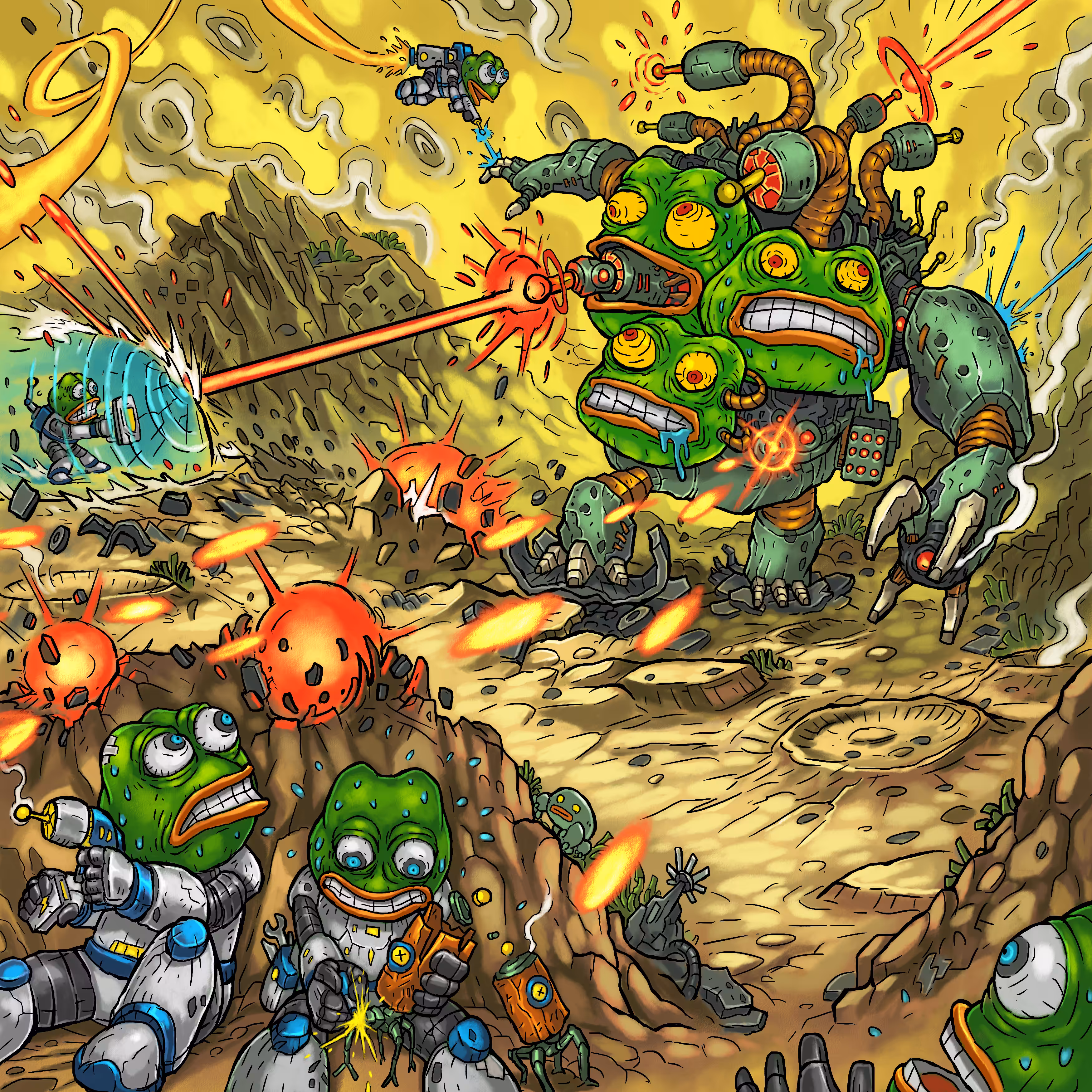 Pepe Squad VS P.E.P.E-00A