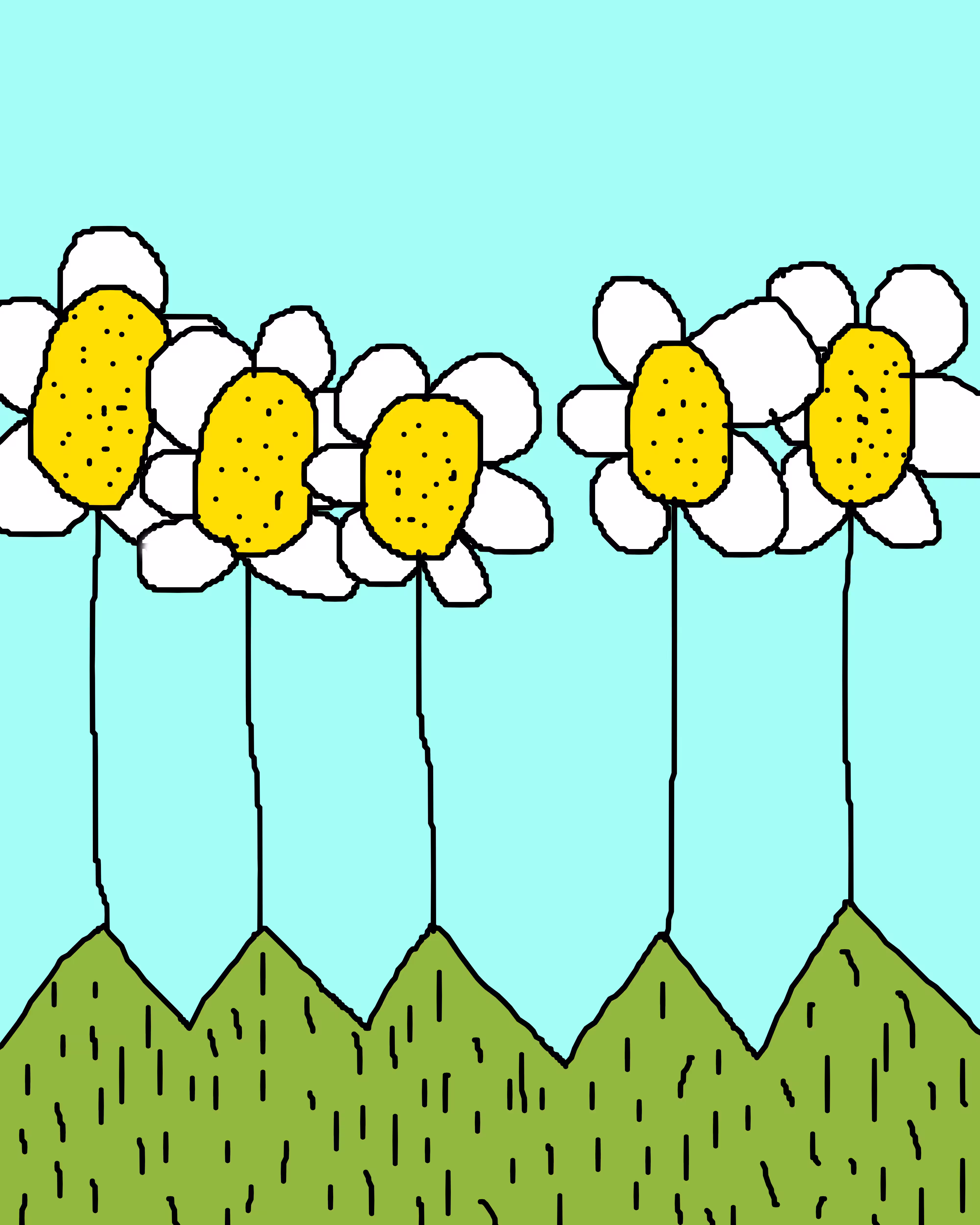 Five flowers 