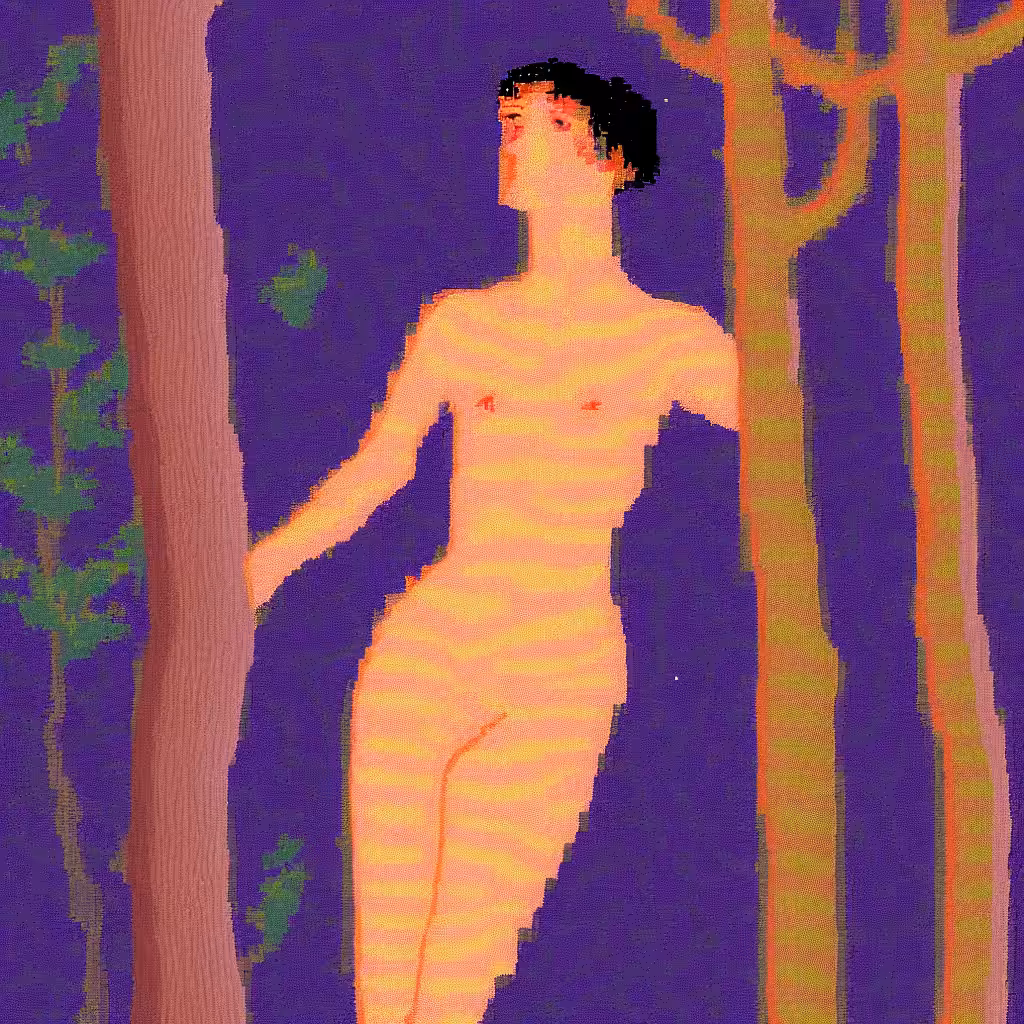Art like this often plays with form and identity, allowing viewers to project their own interpretations.