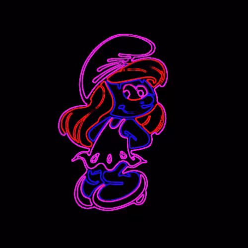 Neon Smurf: Smurfette