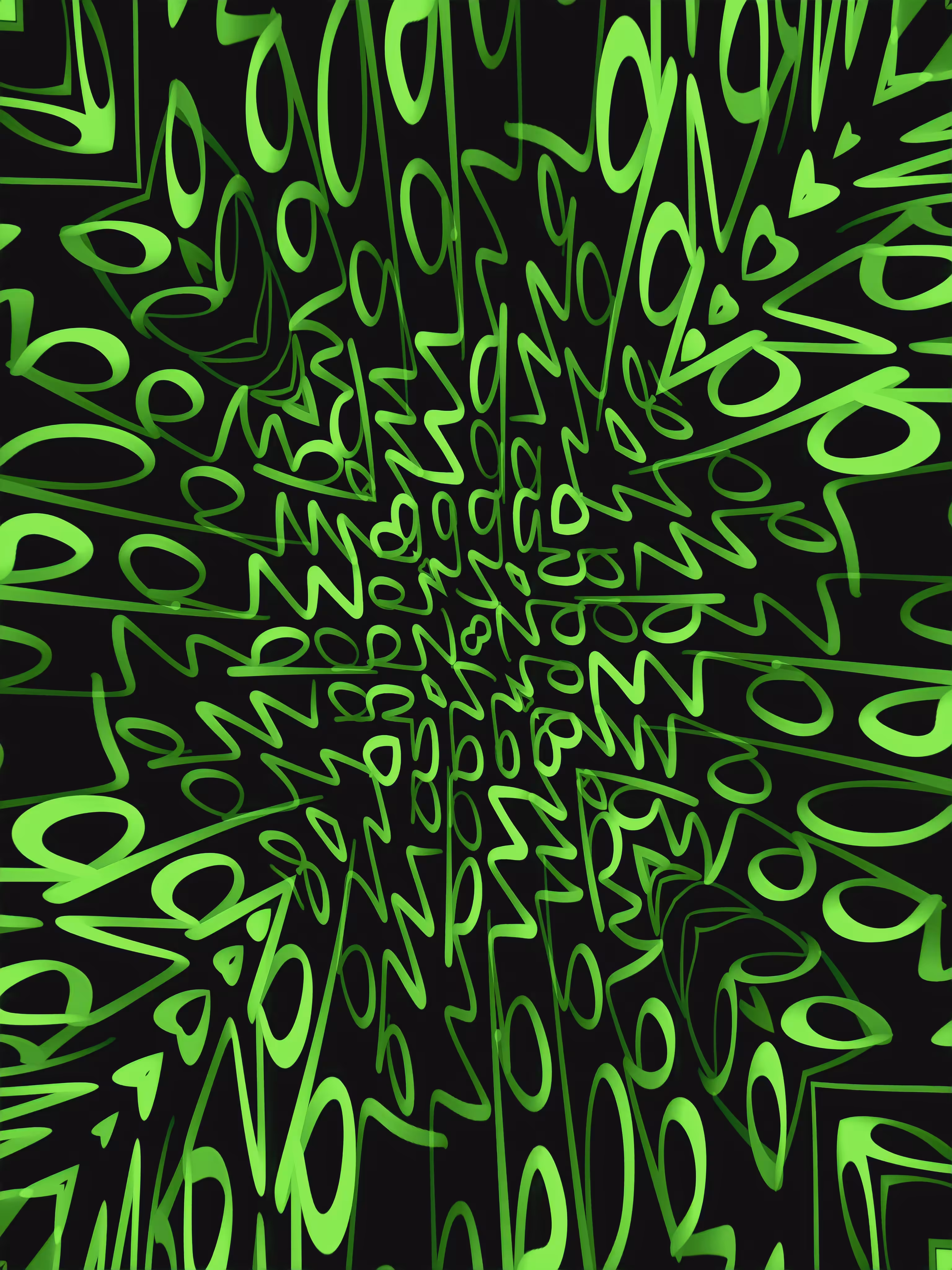 CURSIVE BINARY: Semi-Asemic Study #3 ("My handwriting has become the stuff of nightmares.")