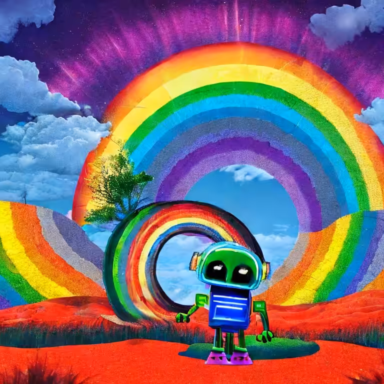 Robo Otter Rainbow Cat