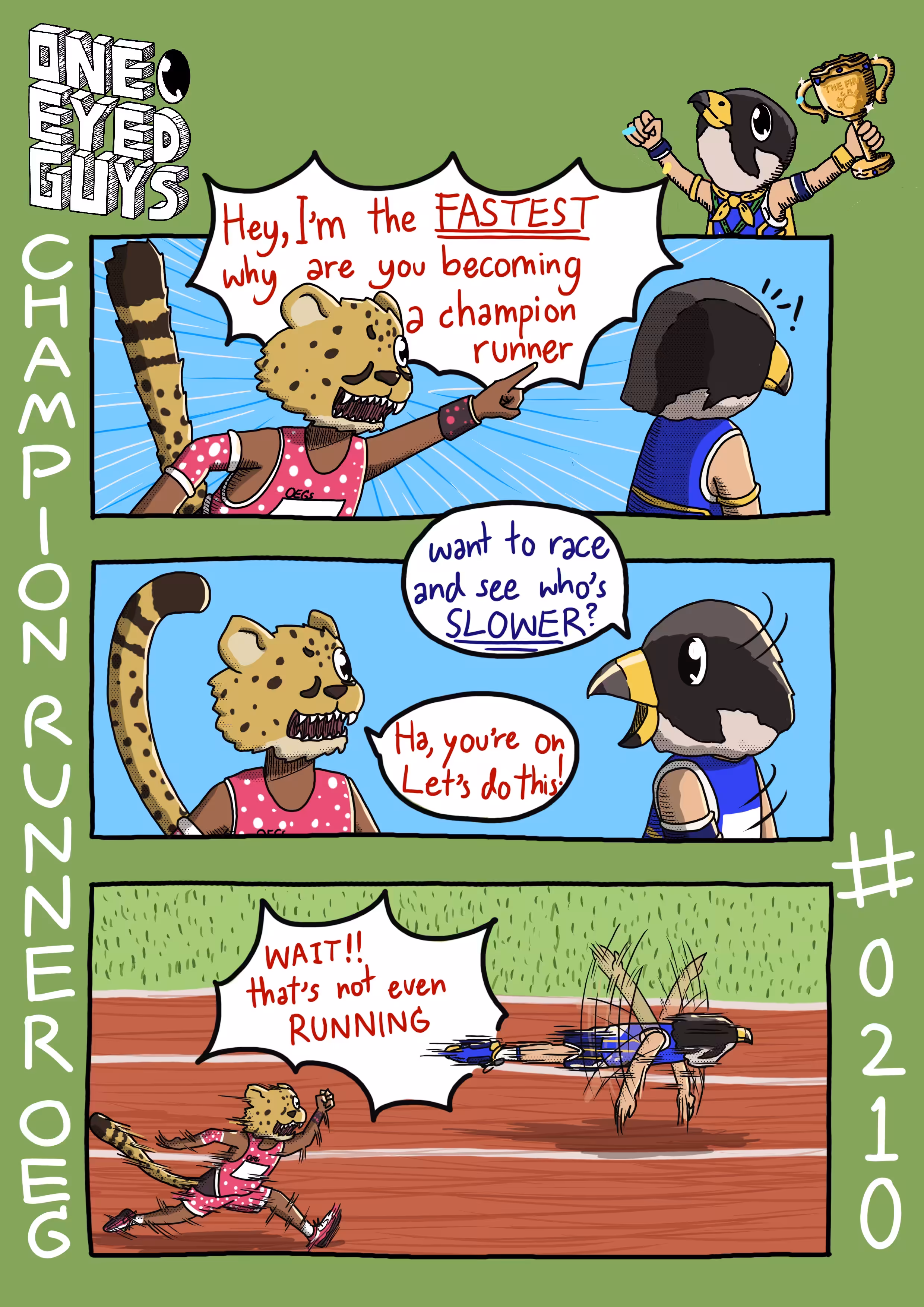 Championrunner OEG comic strip