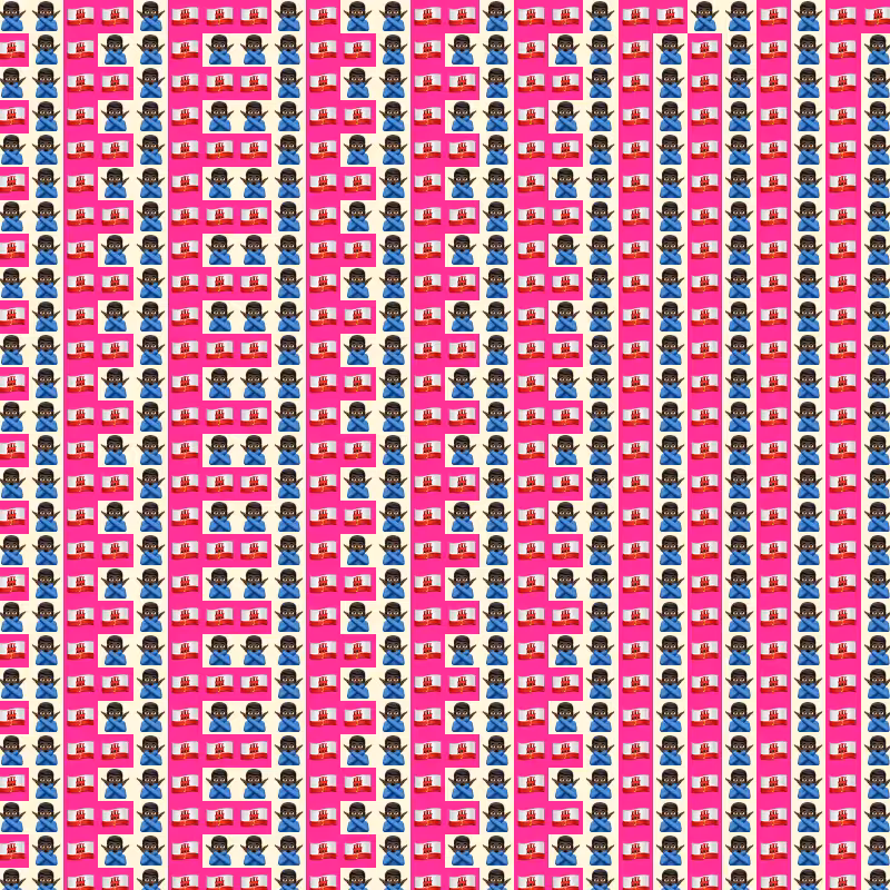Elementary Cellular Emoji Automata #22
