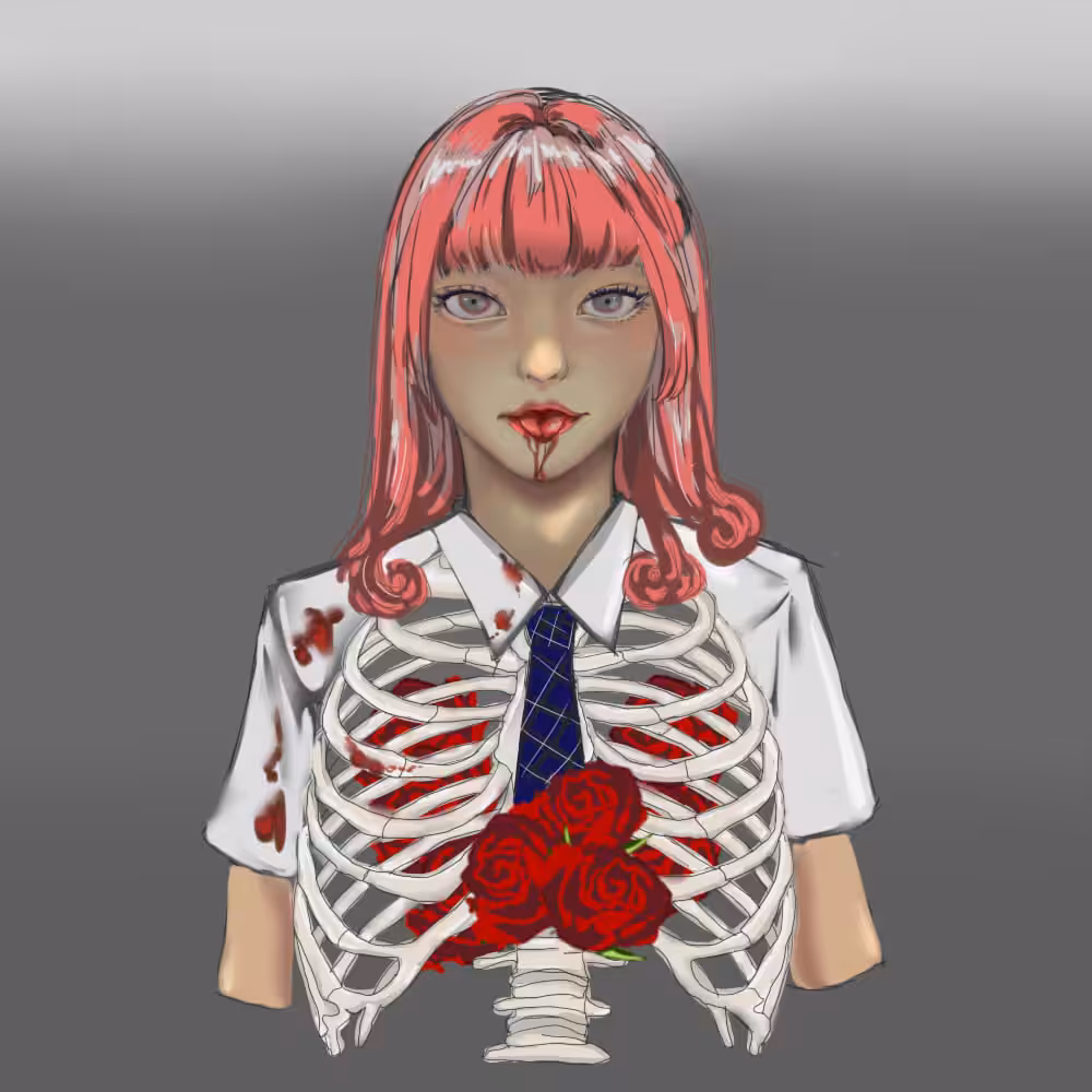 Skeleton Schoolgirl 01