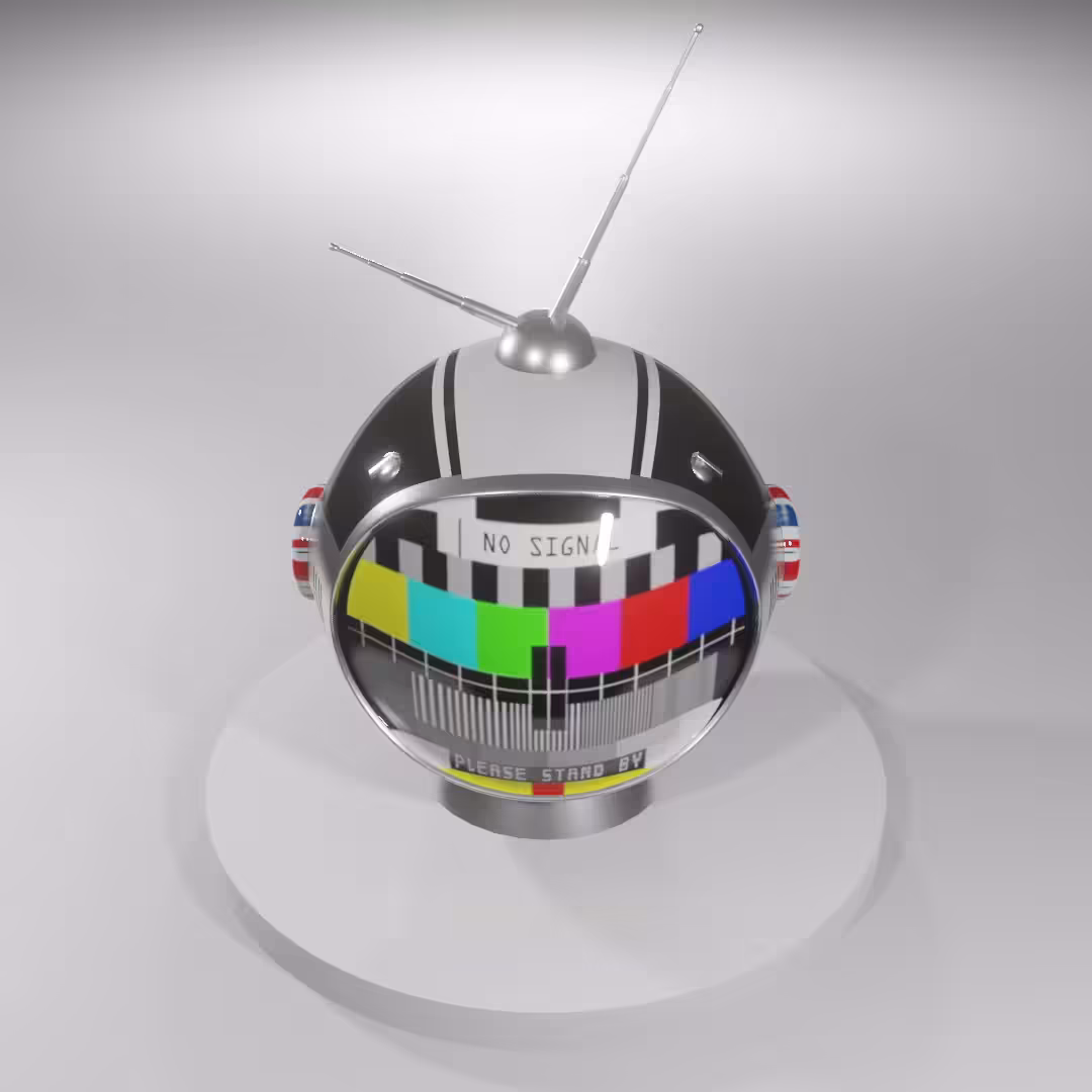Astro Helmet 3D Animation TV