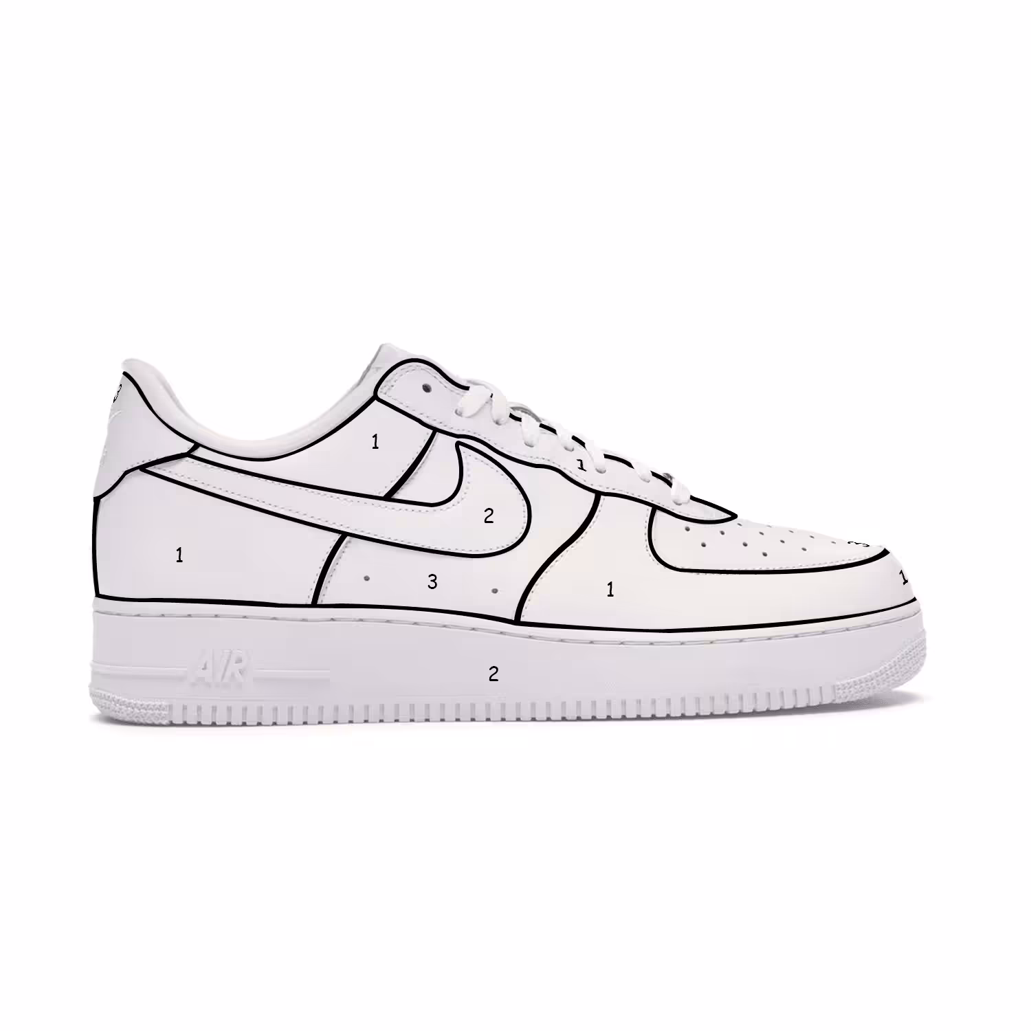 Color by Numbers Air Force 1