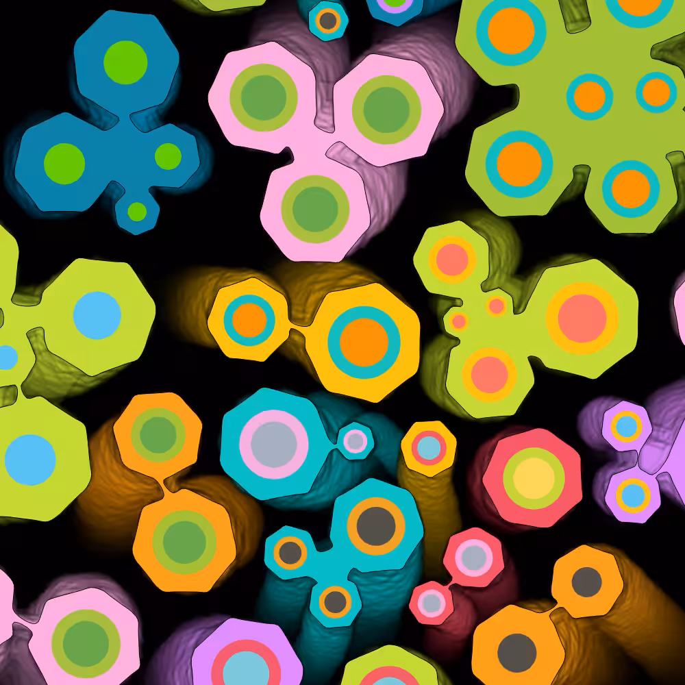 Colorful cartoon shapes(free edition) #4