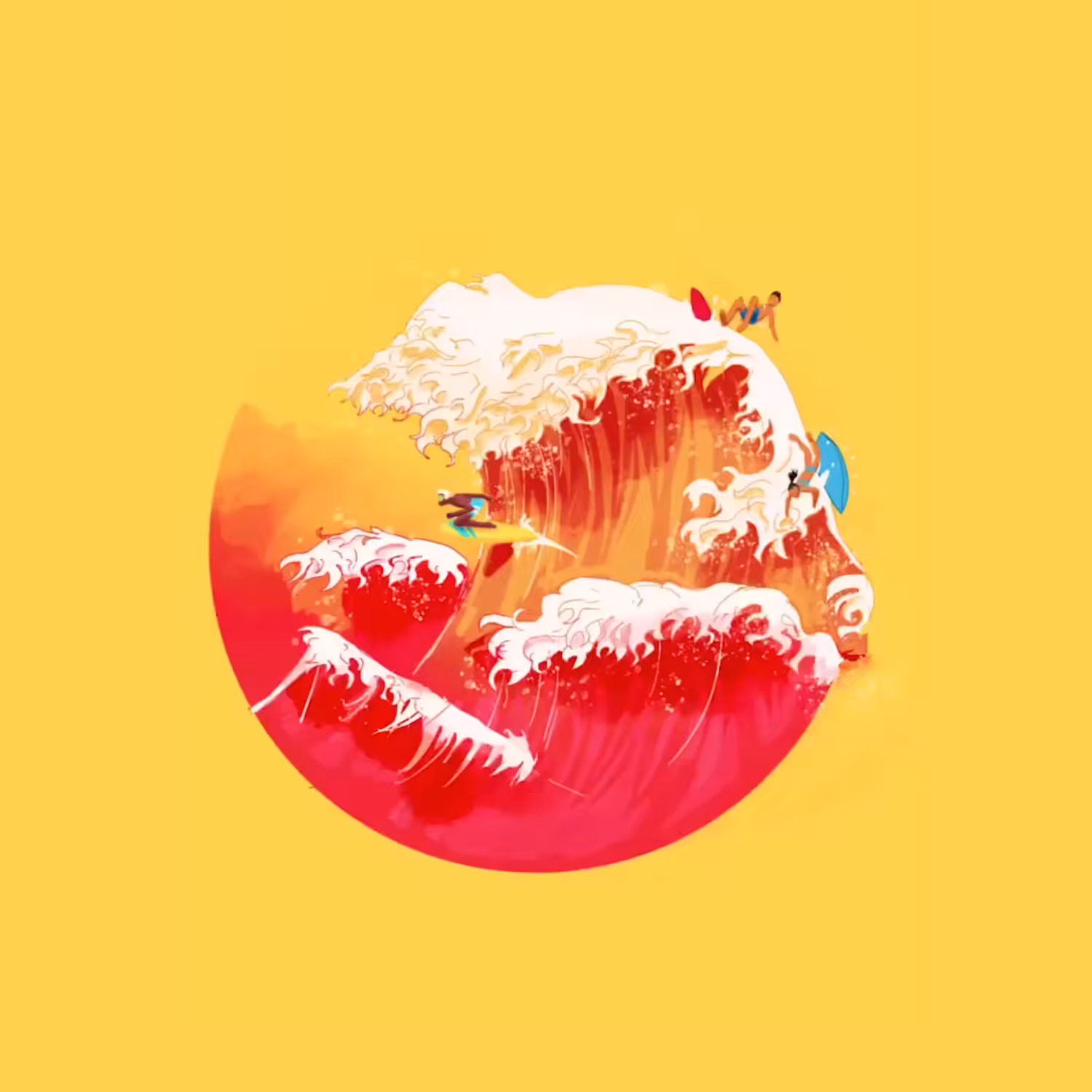 Red Hokusai
