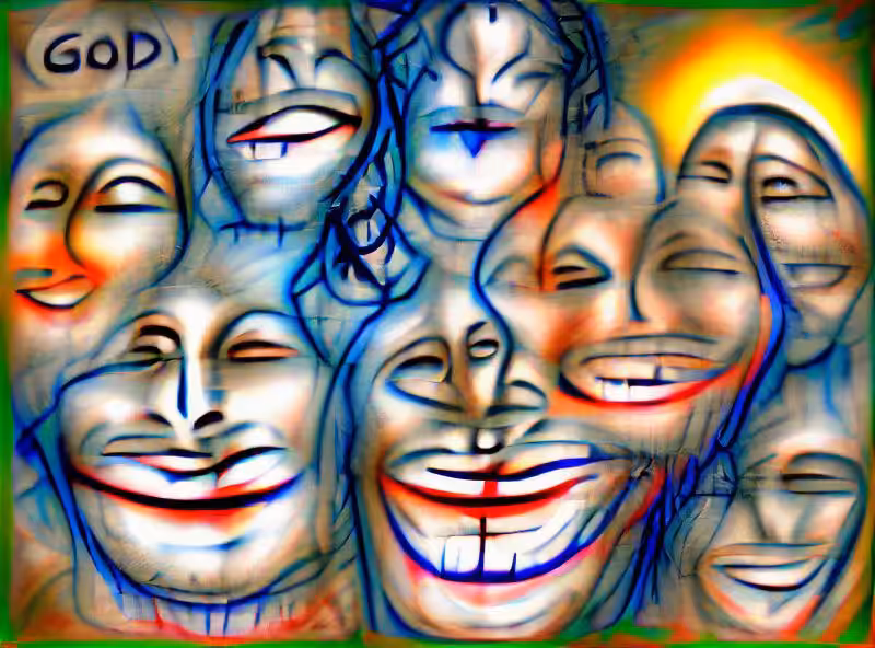 the faces of god smile down upon my psyche